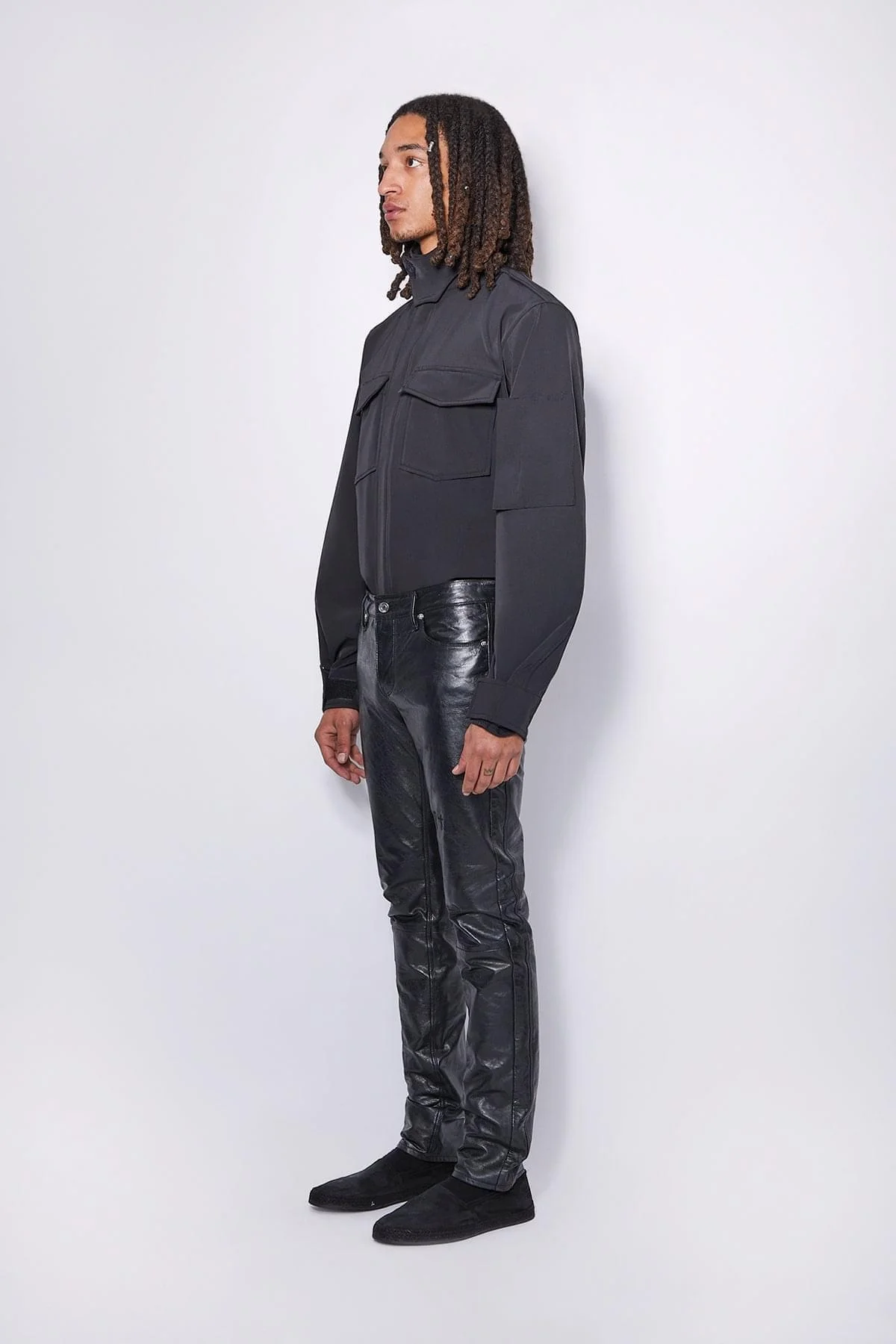 AKIO LEATHER PANT | BLACK - Image 3