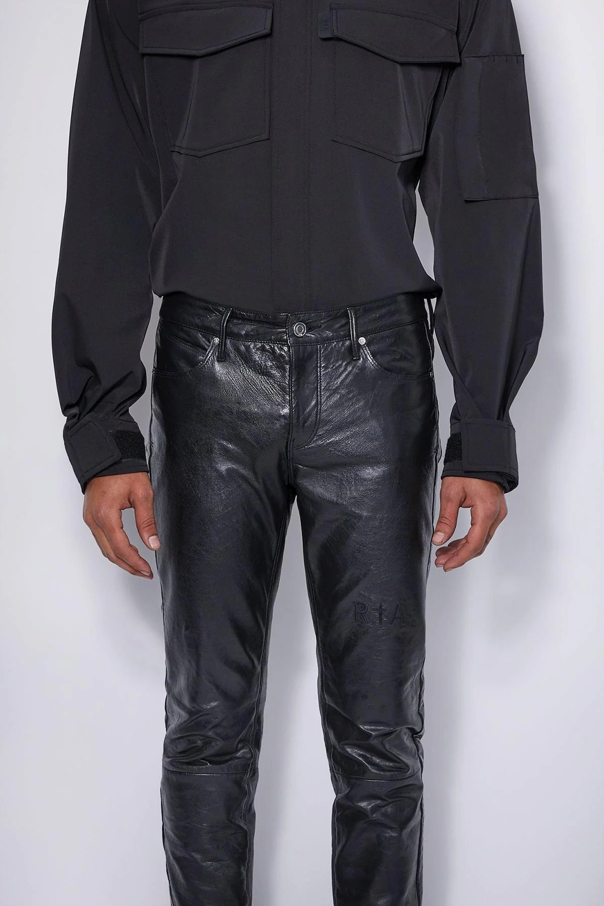 AKIO LEATHER PANT | BLACK - Image 6