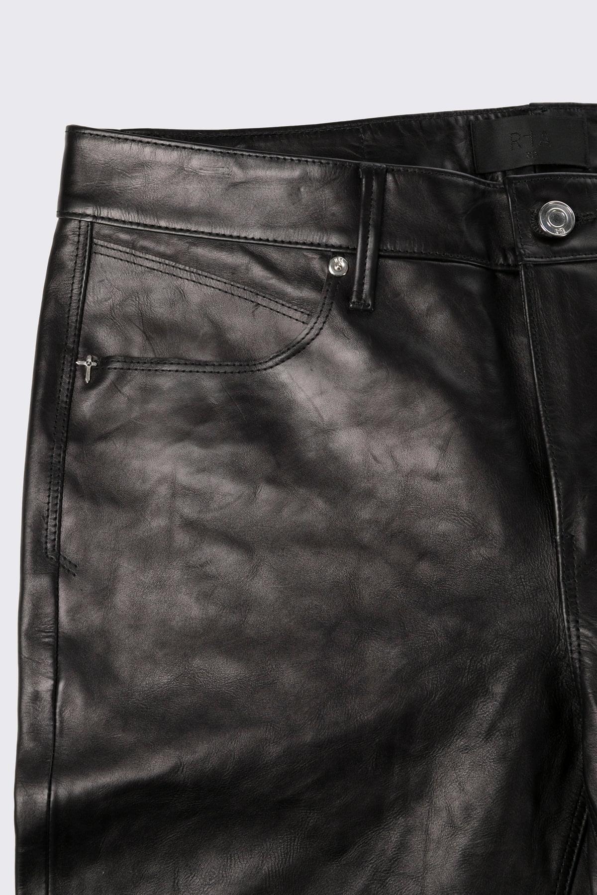 AKIO LEATHER PANT | BLACK - Image 8