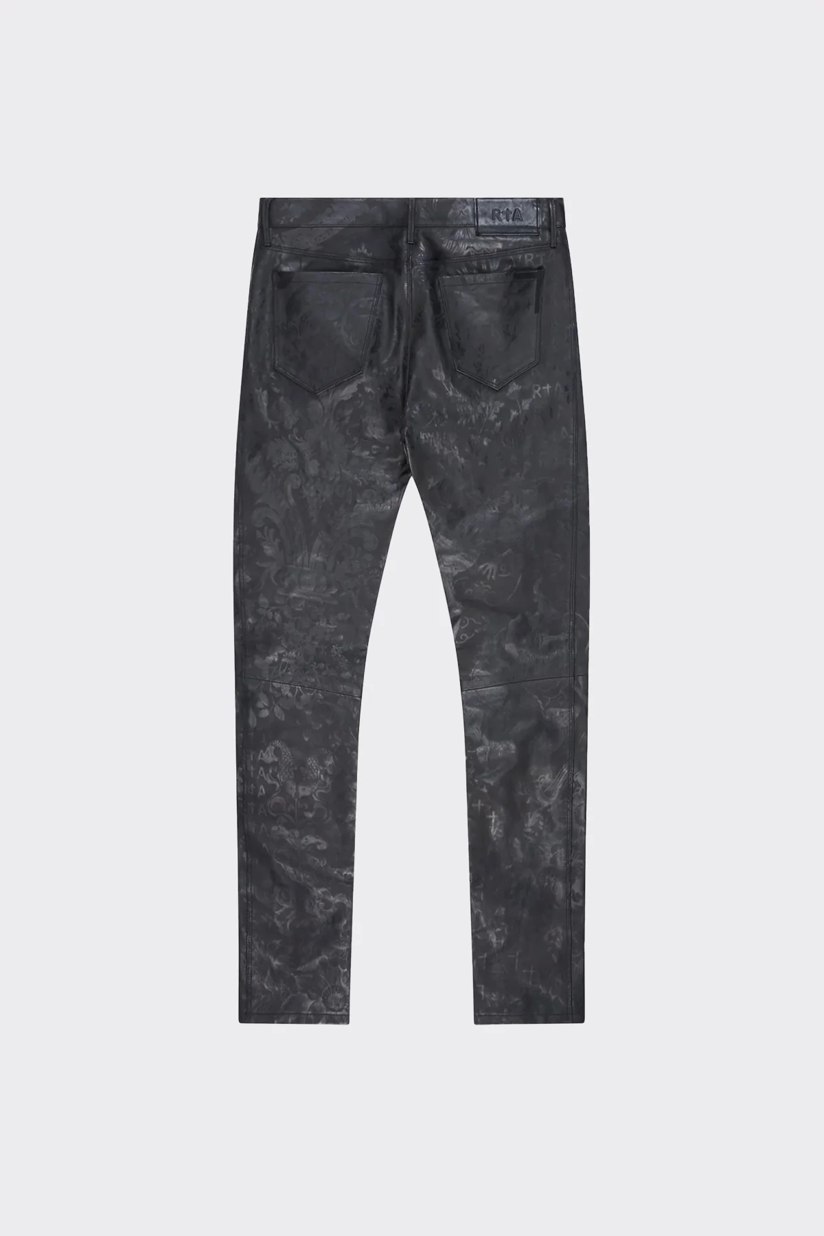 AKIO LEATHER PANT | BLACK PORCELAIN - Image 6