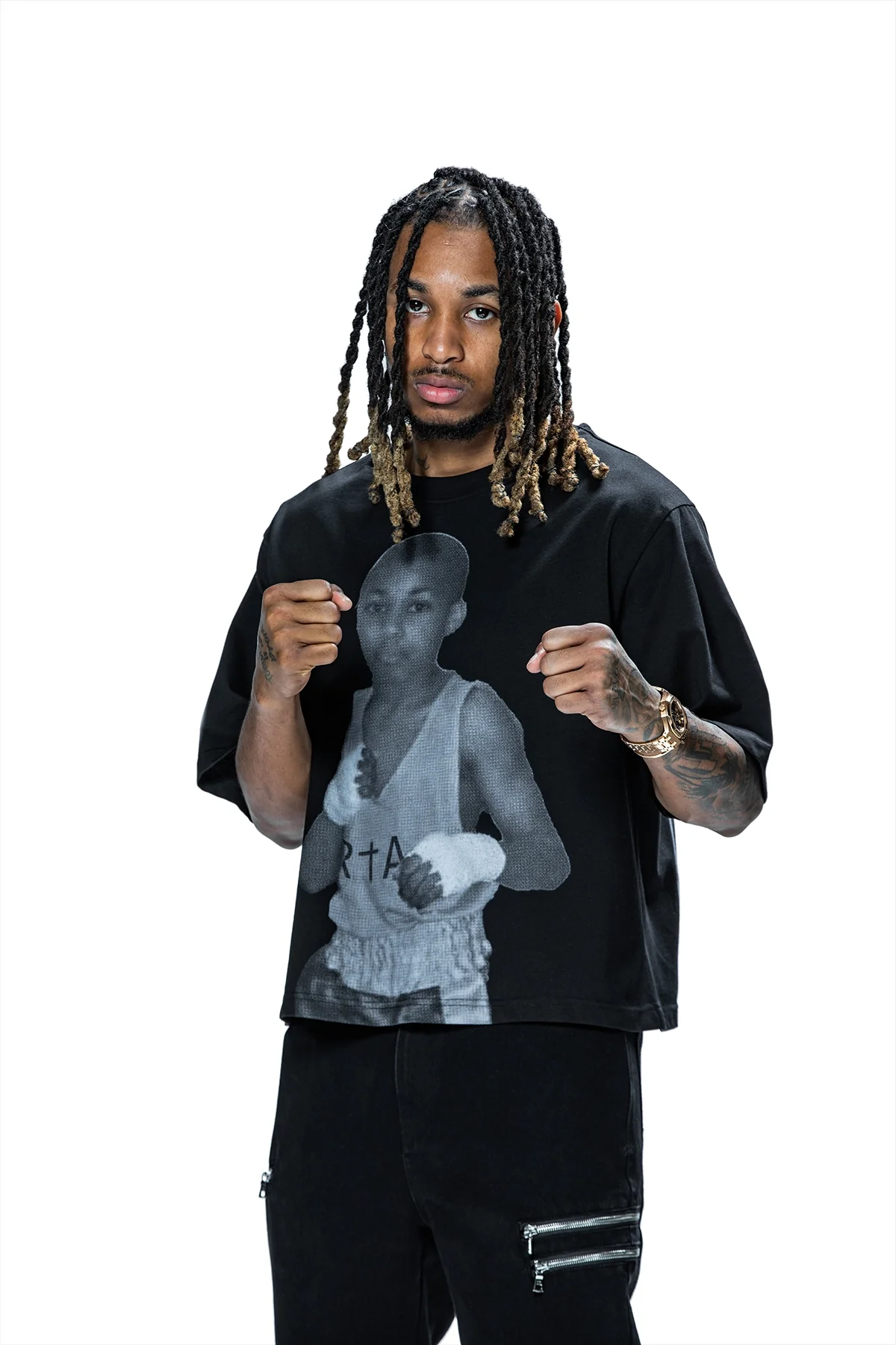 AUSTIN SHORT SLEEVE TEE | BLACK PORTRAIT - Image 4