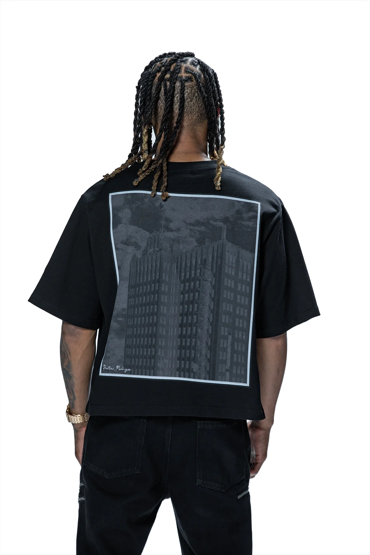 AUSTIN SHORT SLEEVE TEE | BLACK PORTRAIT - Image 5