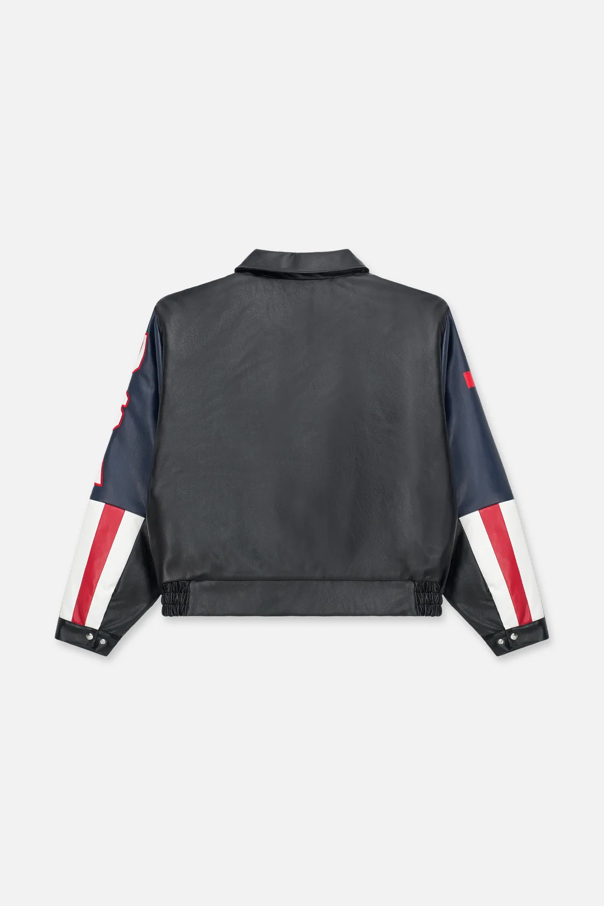 AVEN FAUX LEATHER BOMBER JACKET | BLACK USA - Image 2