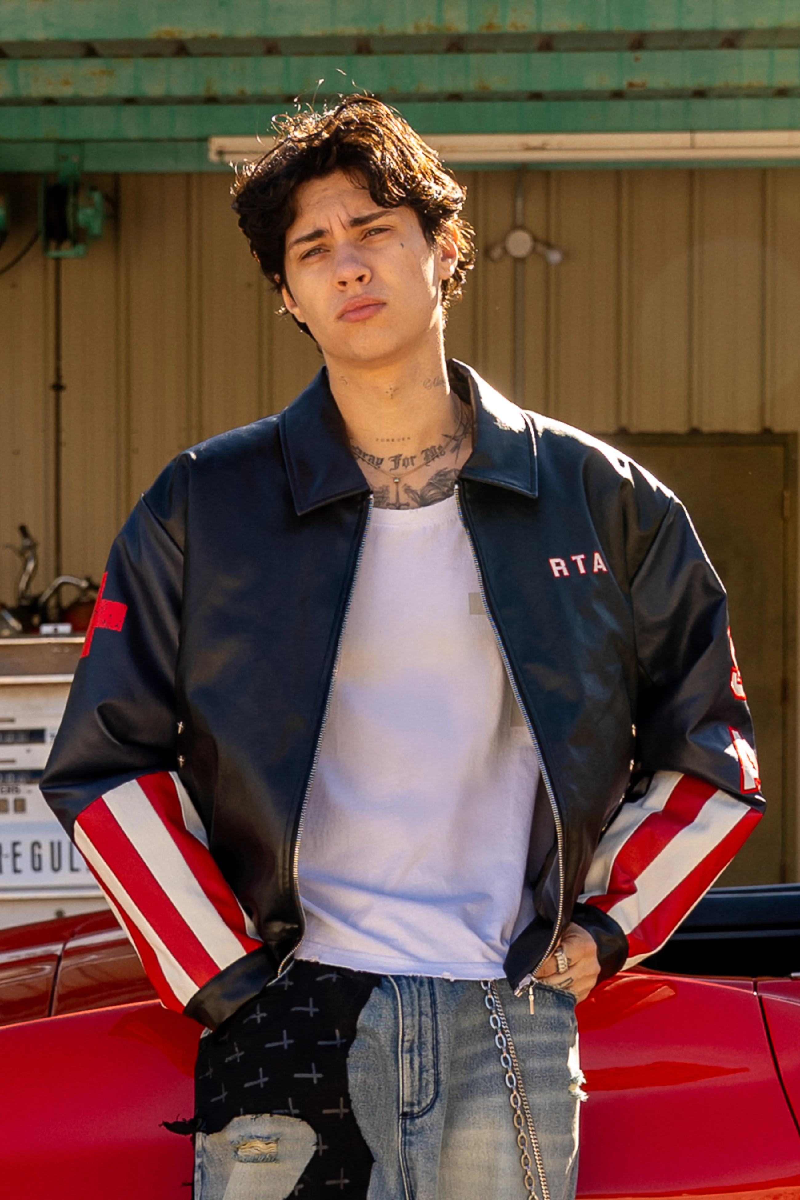 AVEN FAUX LEATHER BOMBER JACKET | BLACK USA - Image 8