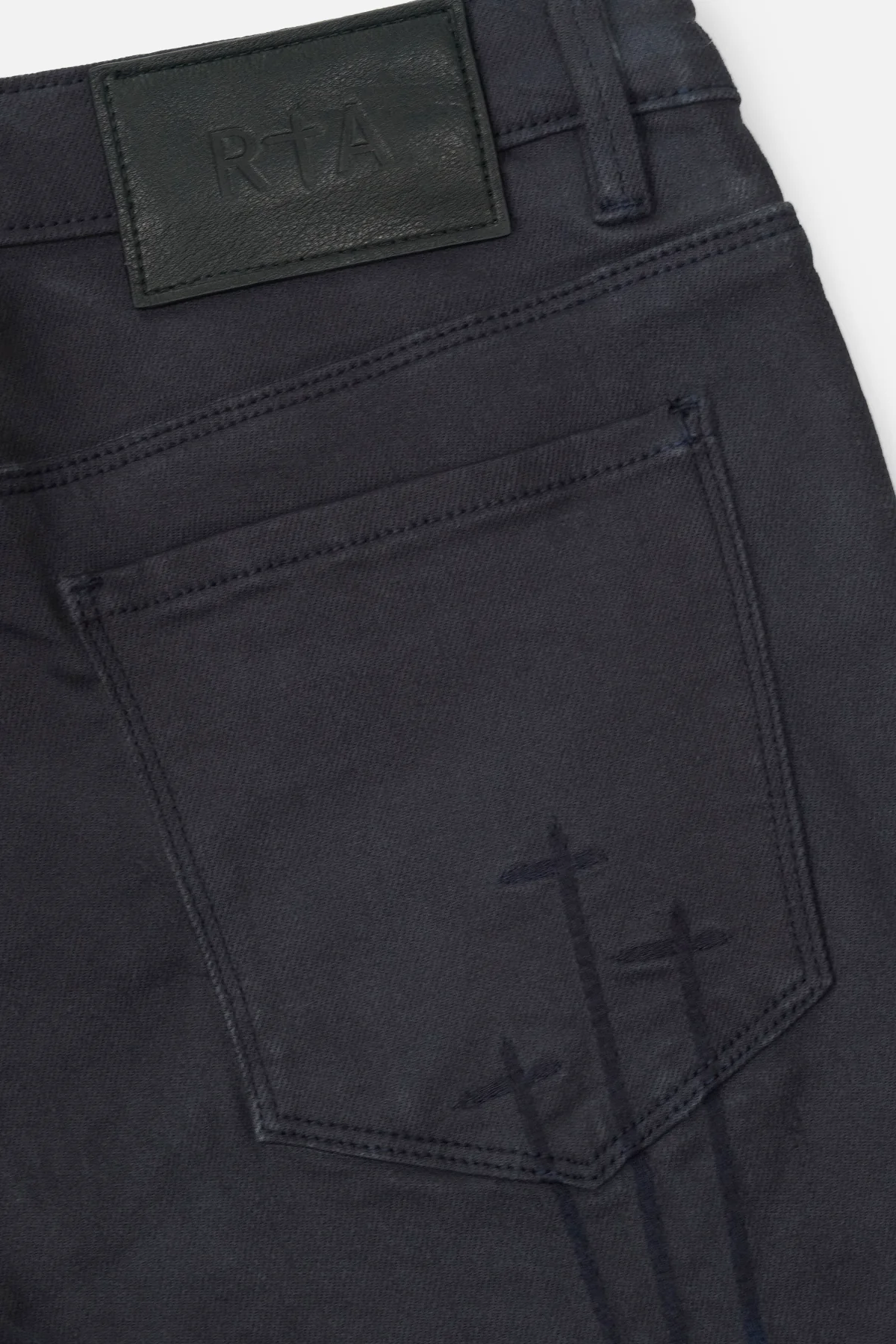 BRYANT SKINNY JEAN | WAXED DUSTY NAVY TRIPLE CROSS - Image 3