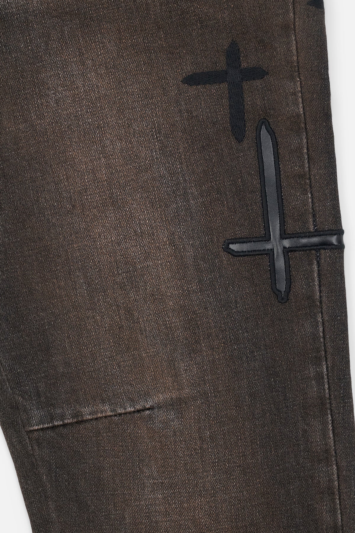 BRYANT SKINNY JEAN | MOCHA DRIFT CROSS PATCH - Image 3