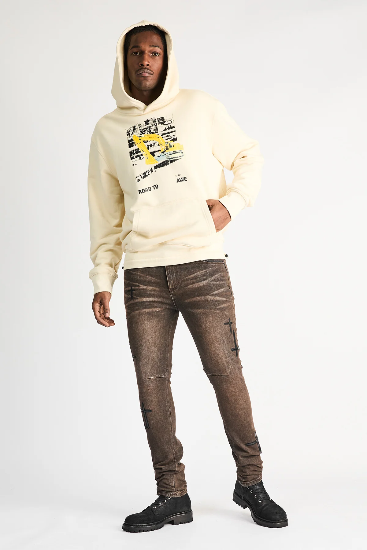 BRYANT SKINNY JEAN | MOCHA DRIFT CROSS PATCH - Image 5