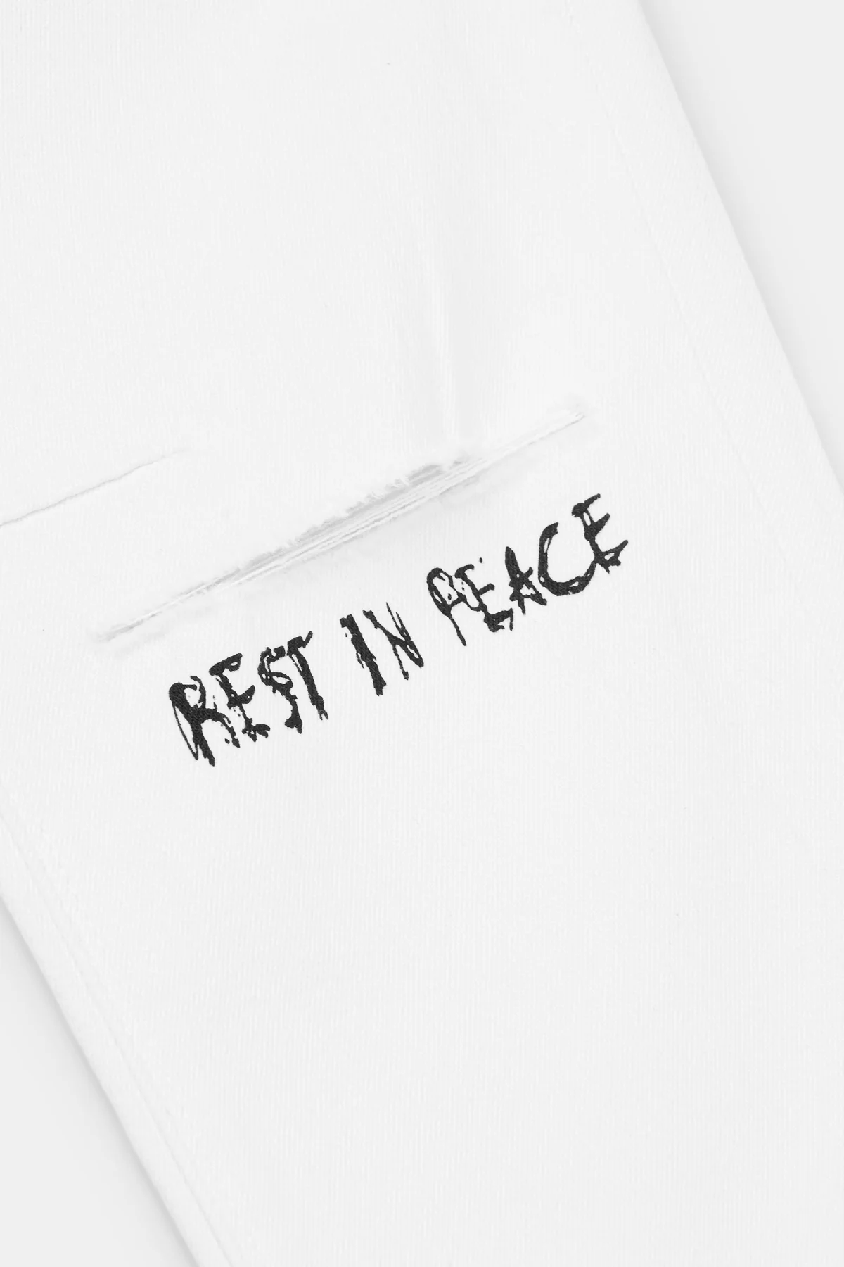 BRYANT SKINNY JEAN | WHITE REST IN PEACE - Image 3