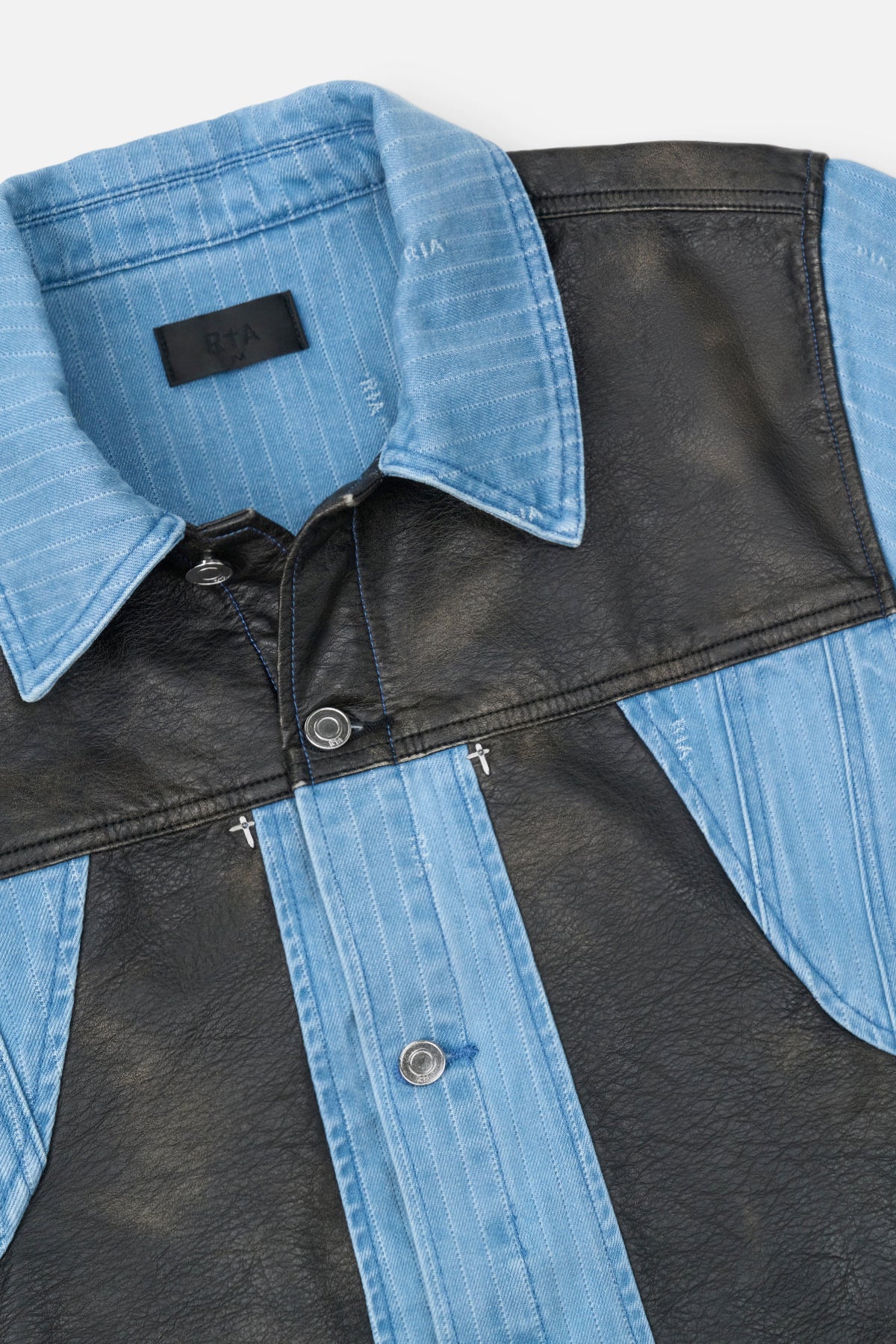 CEDRIC DENIM JACKET | BLUE PINSTRIPE COMBO - Image 4