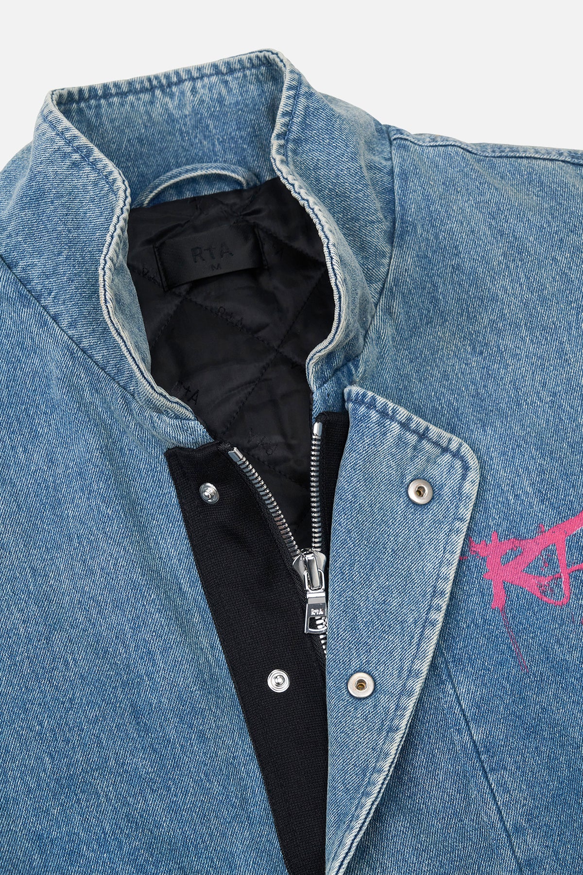 CESAR DENIM VEST | GRAFFITI BLUE - Image 3