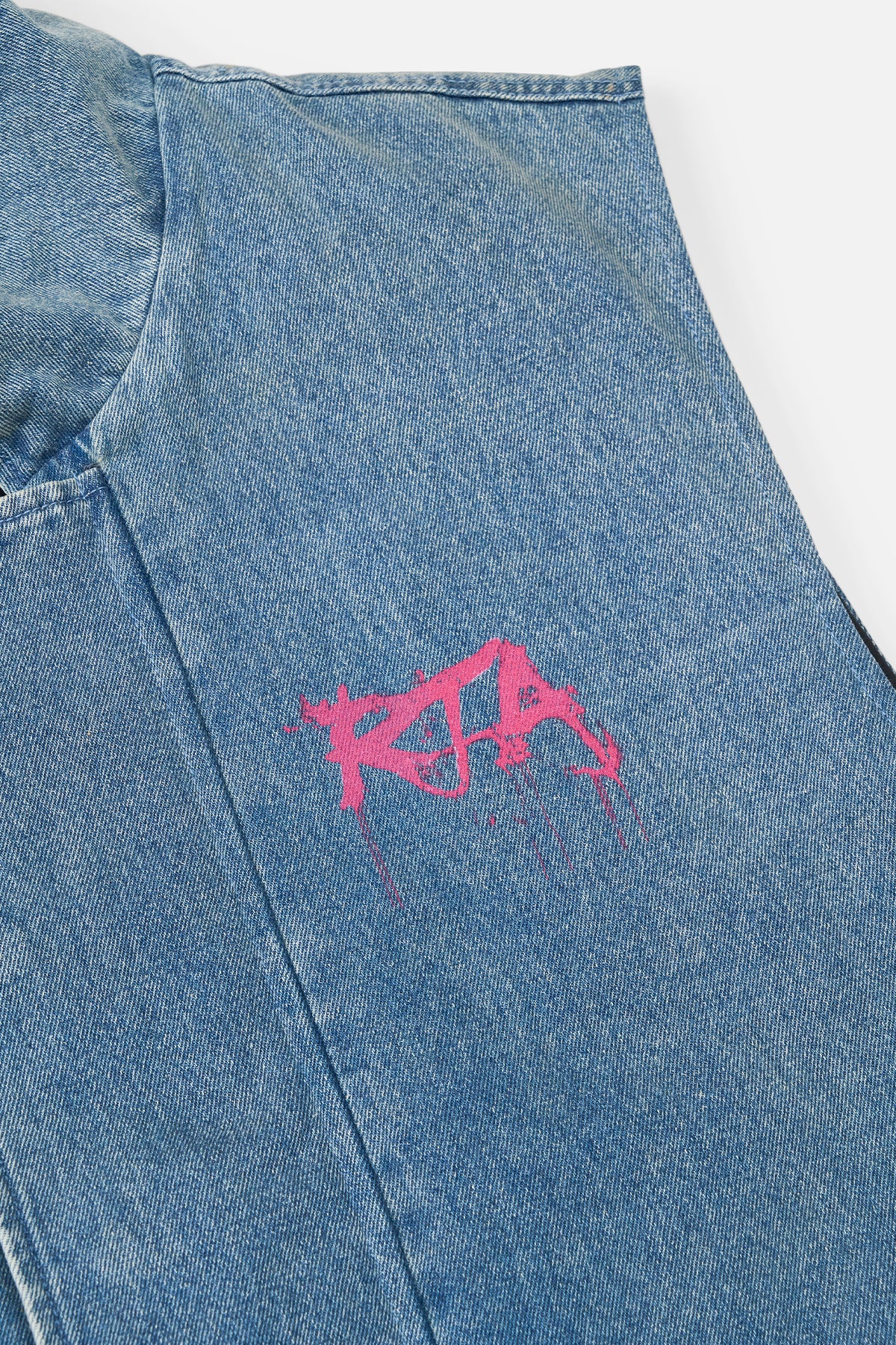 CESAR DENIM VEST | GRAFFITI BLUE - Image 4