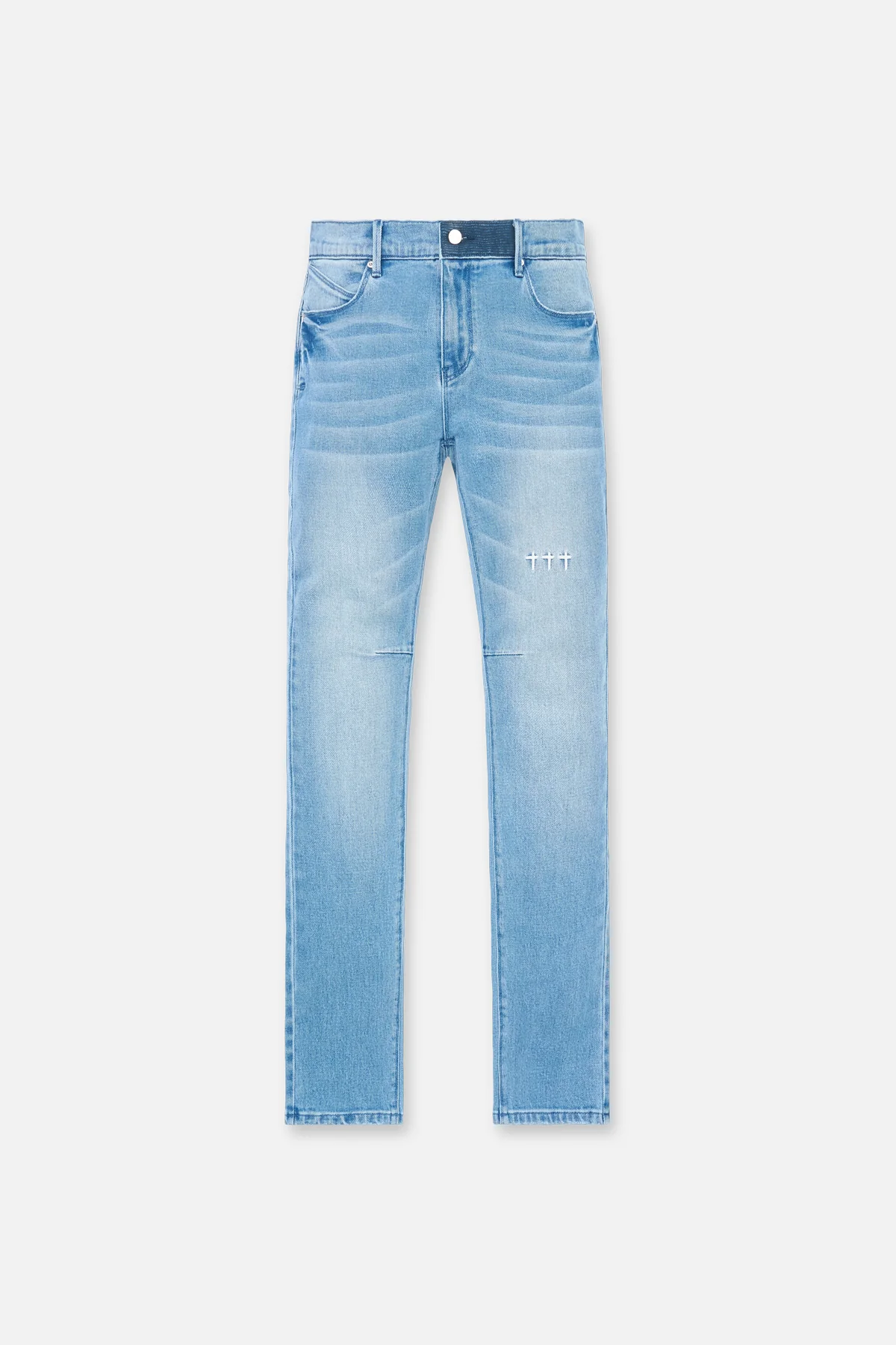 CLAYTON SKINNY JEAN | GLACIER BLUE CROSS TRIAD