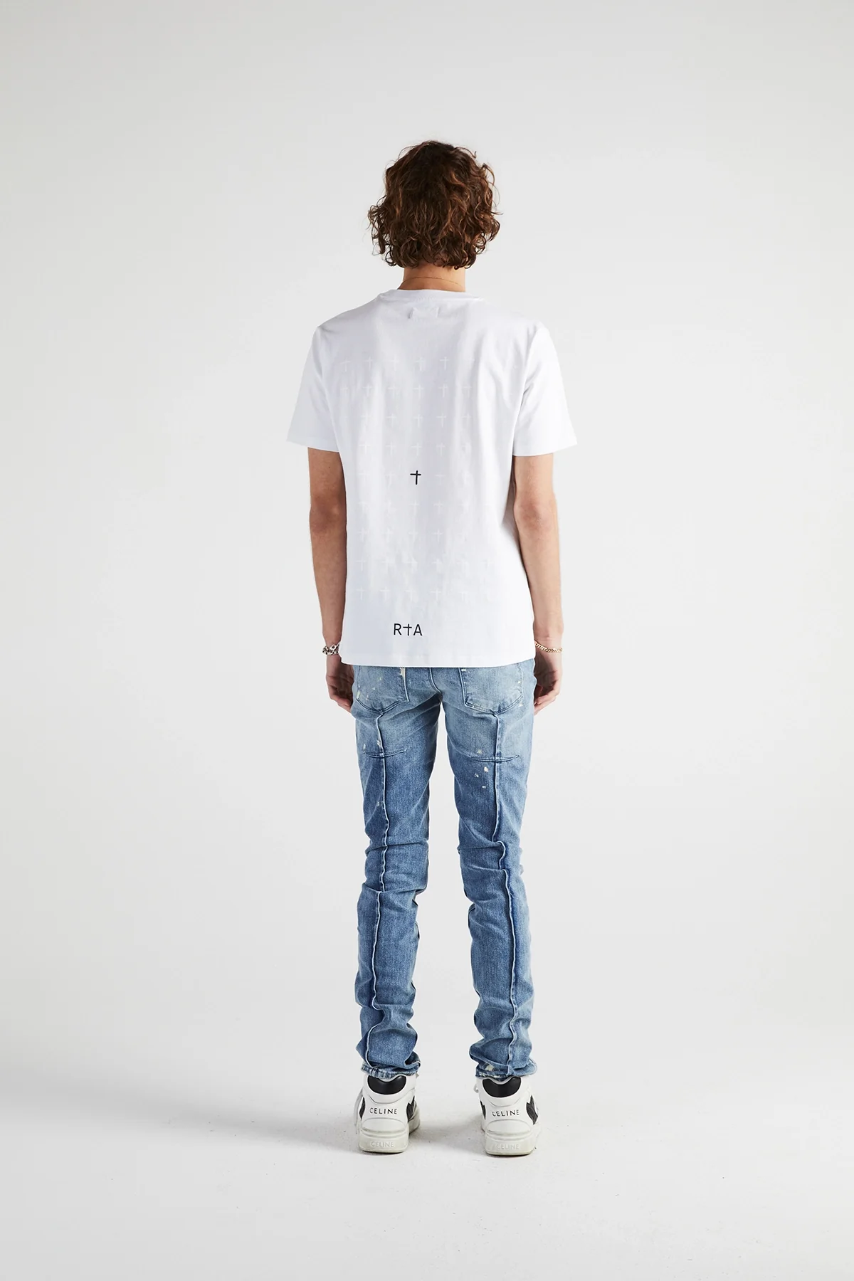 CLAYTON SKINNY JEAN | DISTRESSED WHITE PAINT SPLATTER - Image 6