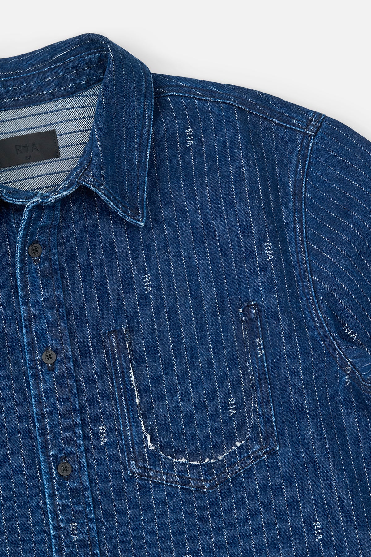 CLEO SHIRT | BLUE PINSTRIPE RTA - Image 3
