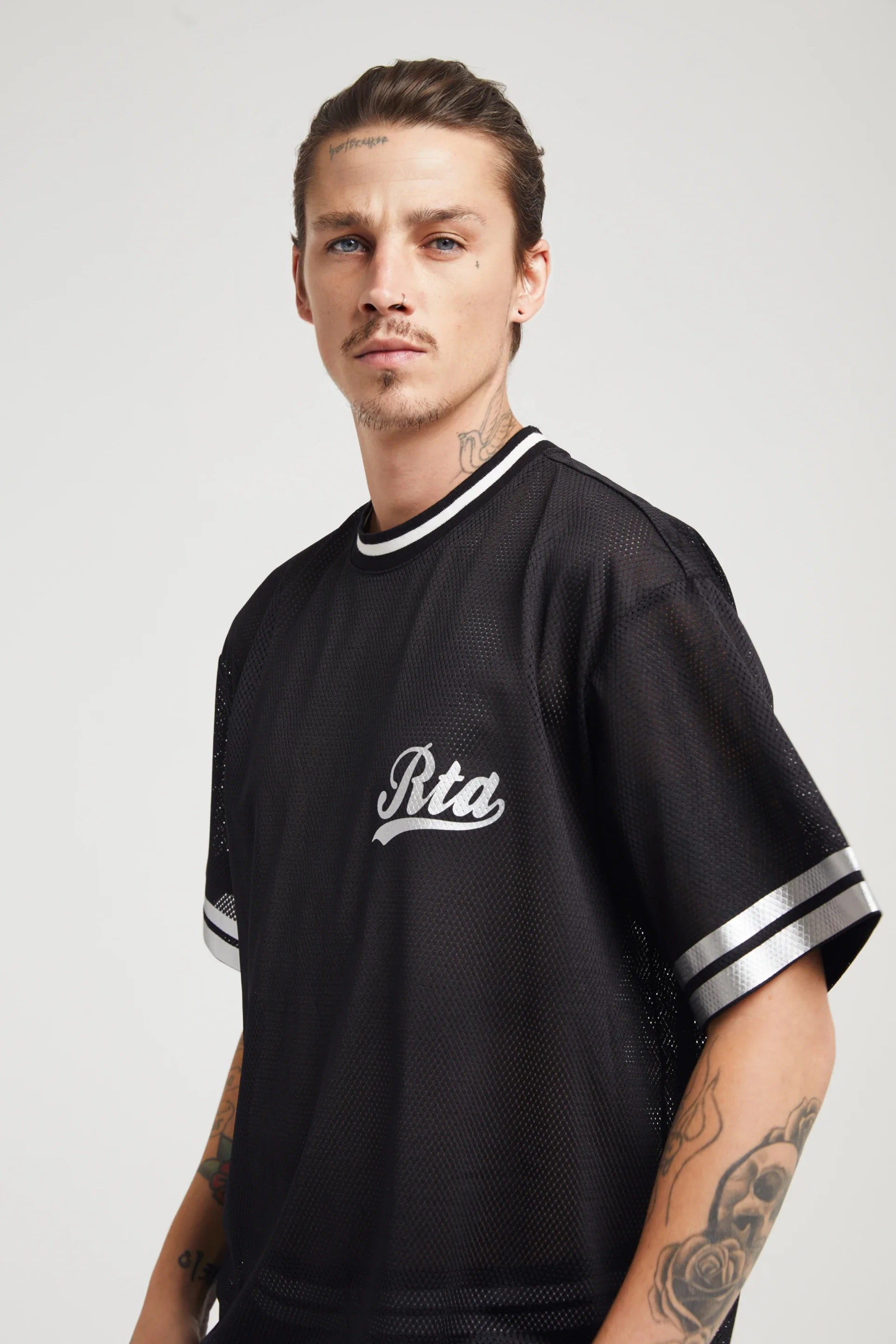 COLIN GRAPHIC TEE | BLACK WITH SILVER FOIL - Image 3