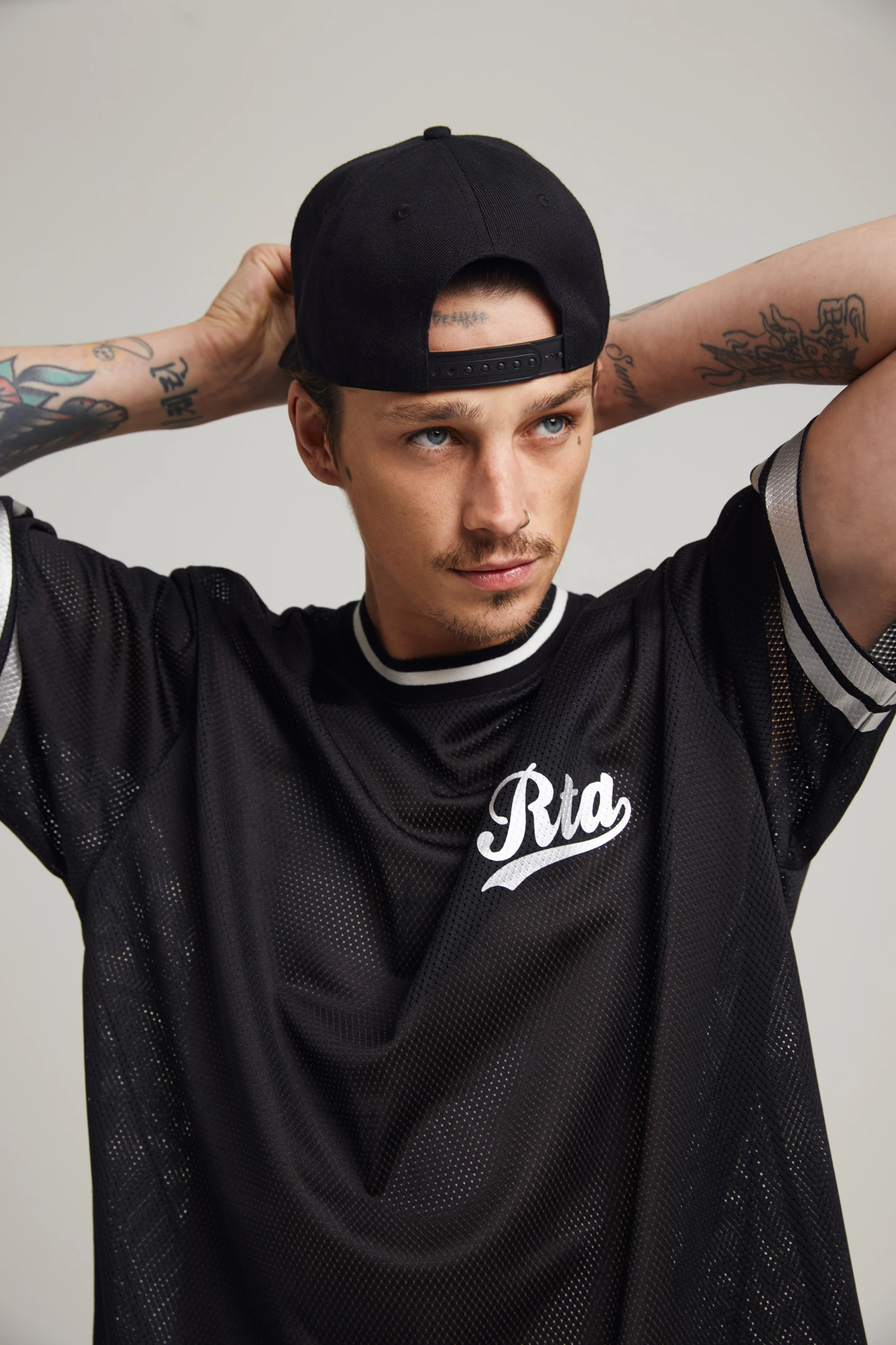 COLIN GRAPHIC TEE | BLACK WITH SILVER FOIL - Image 4