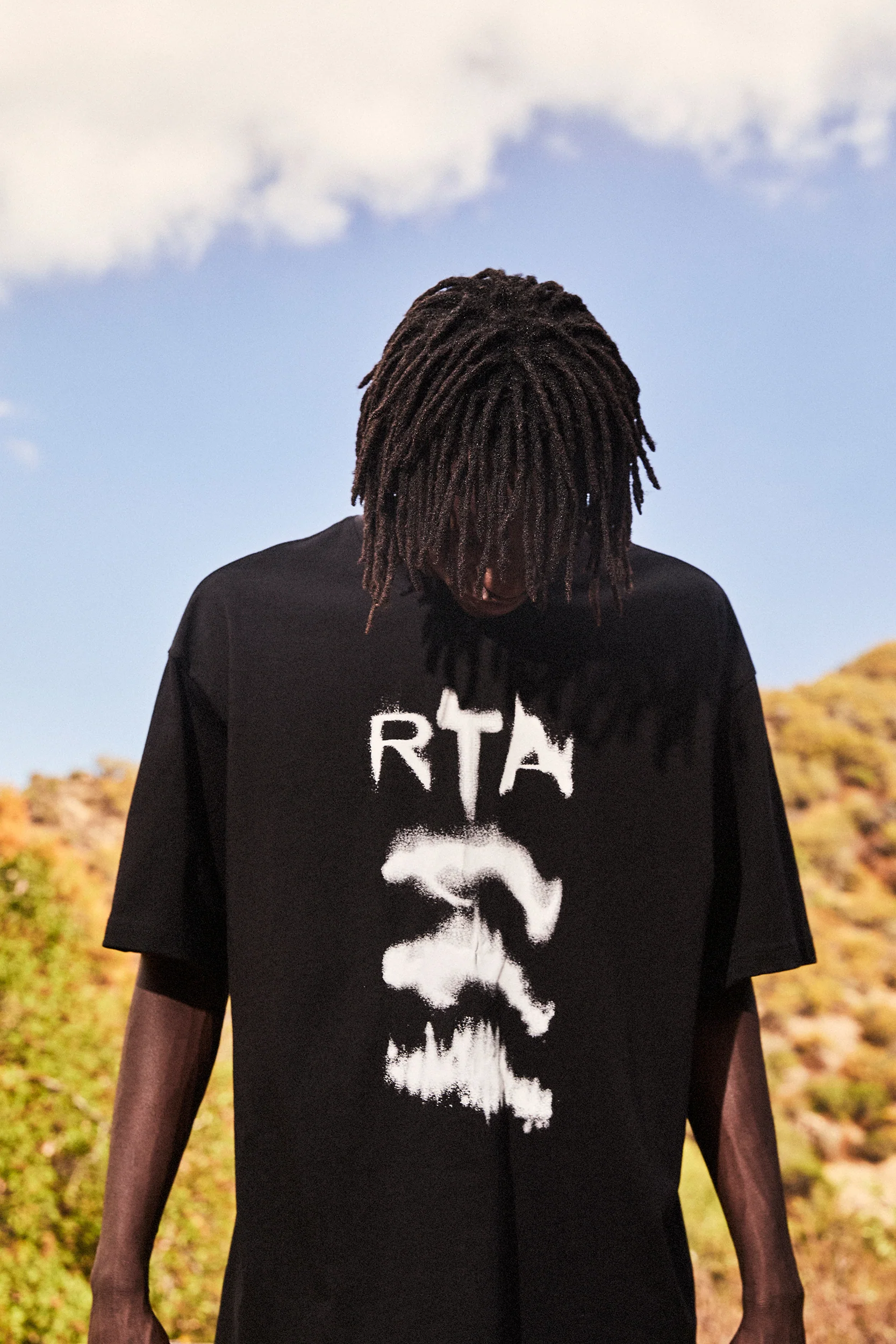 COLIN OVERSIZED SHORT SLEEVE TEE | BLACK ASCENDING RTA