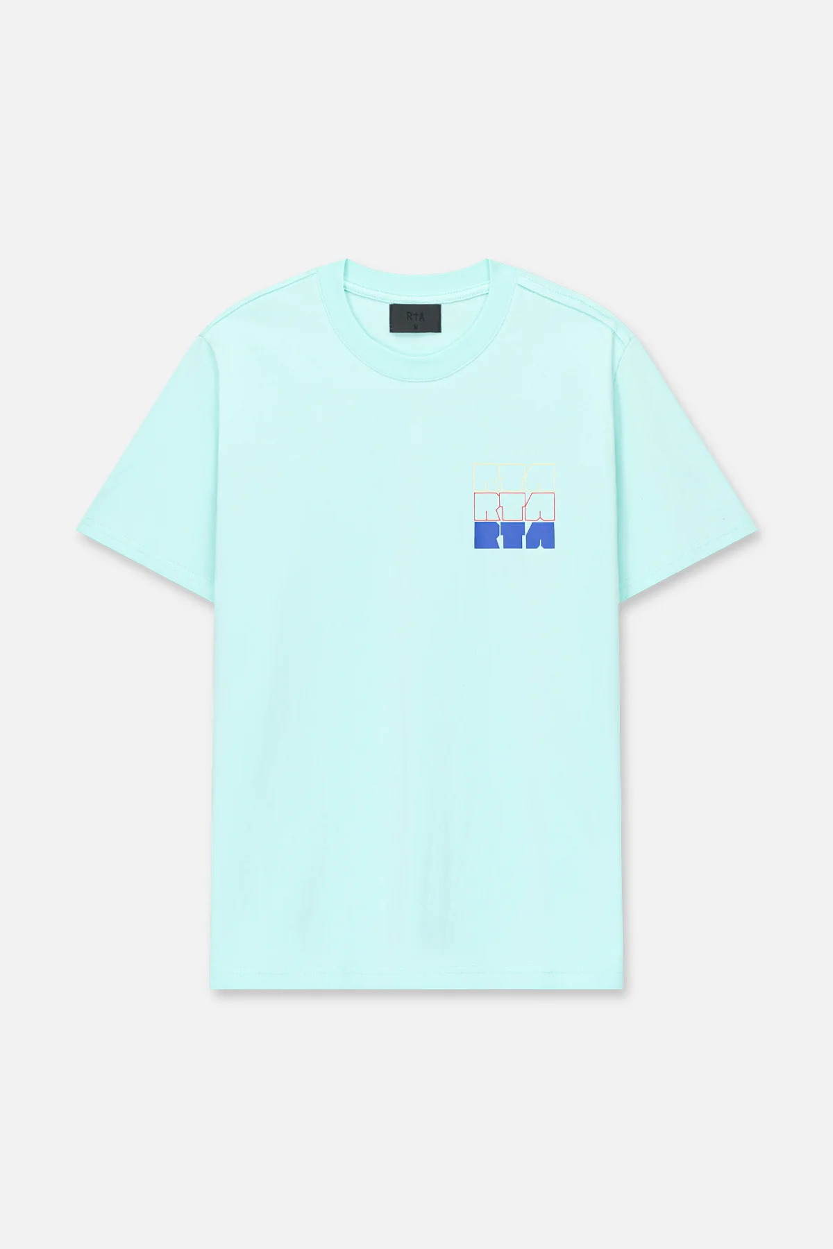 COLIN OVERSIZED SHORT SLEEVE TEE | TURQUOISE STACKED LOGO