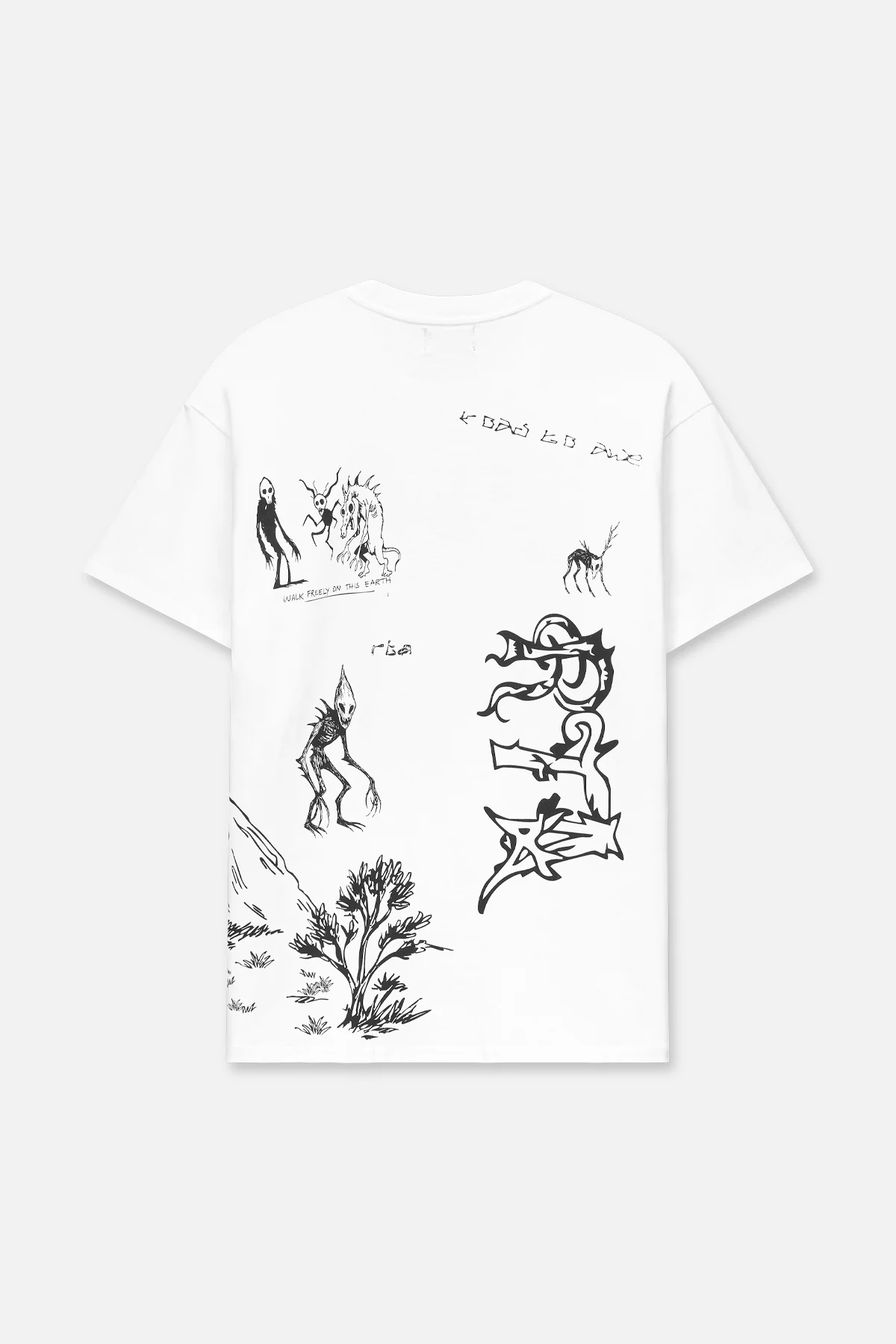 COLIN OVERSIZED SHORT SLEEVE TEE | WHITE CREATURE SCENERY - Image 3