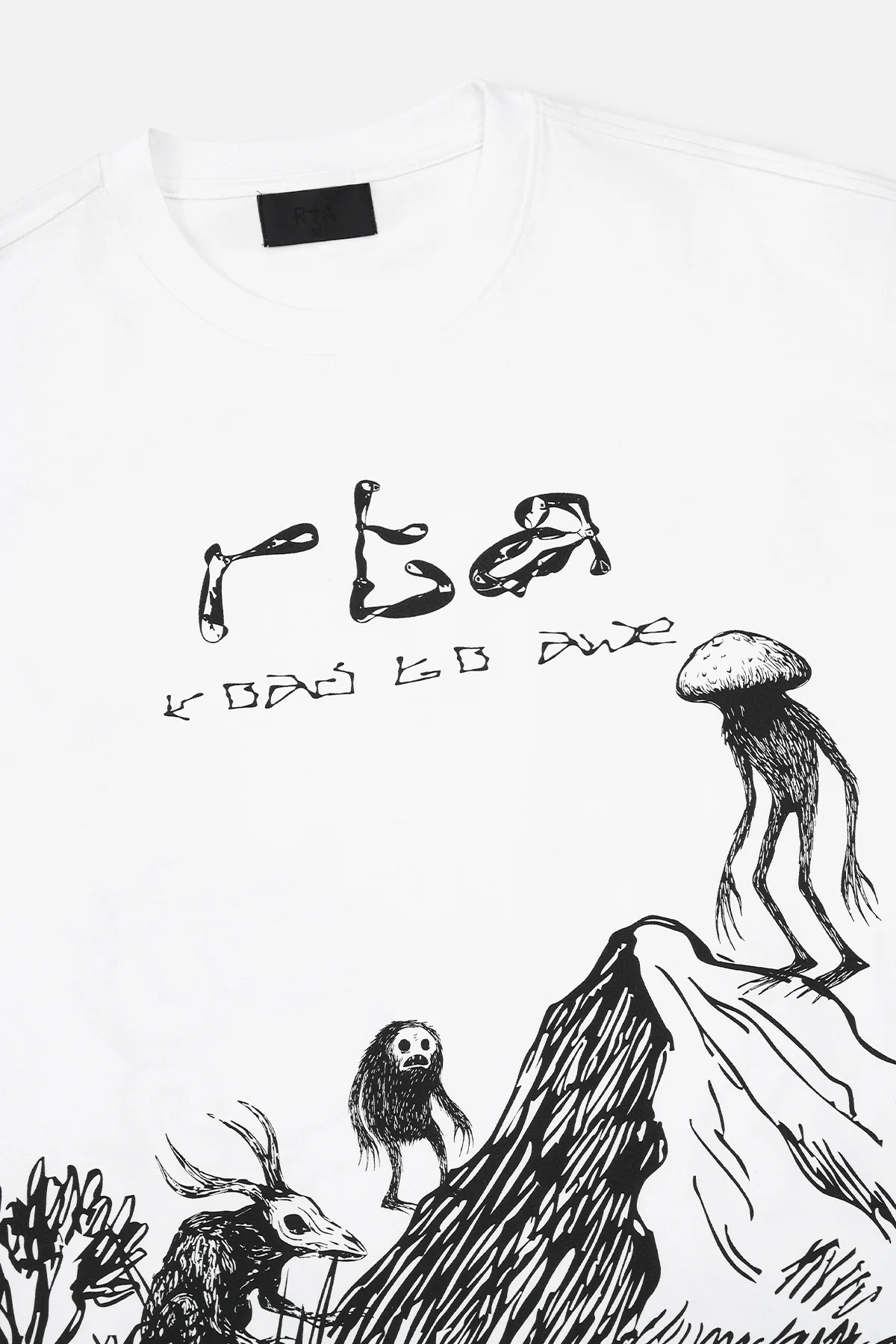 COLIN OVERSIZED SHORT SLEEVE TEE | WHITE CREATURE SCENERY - Image 4