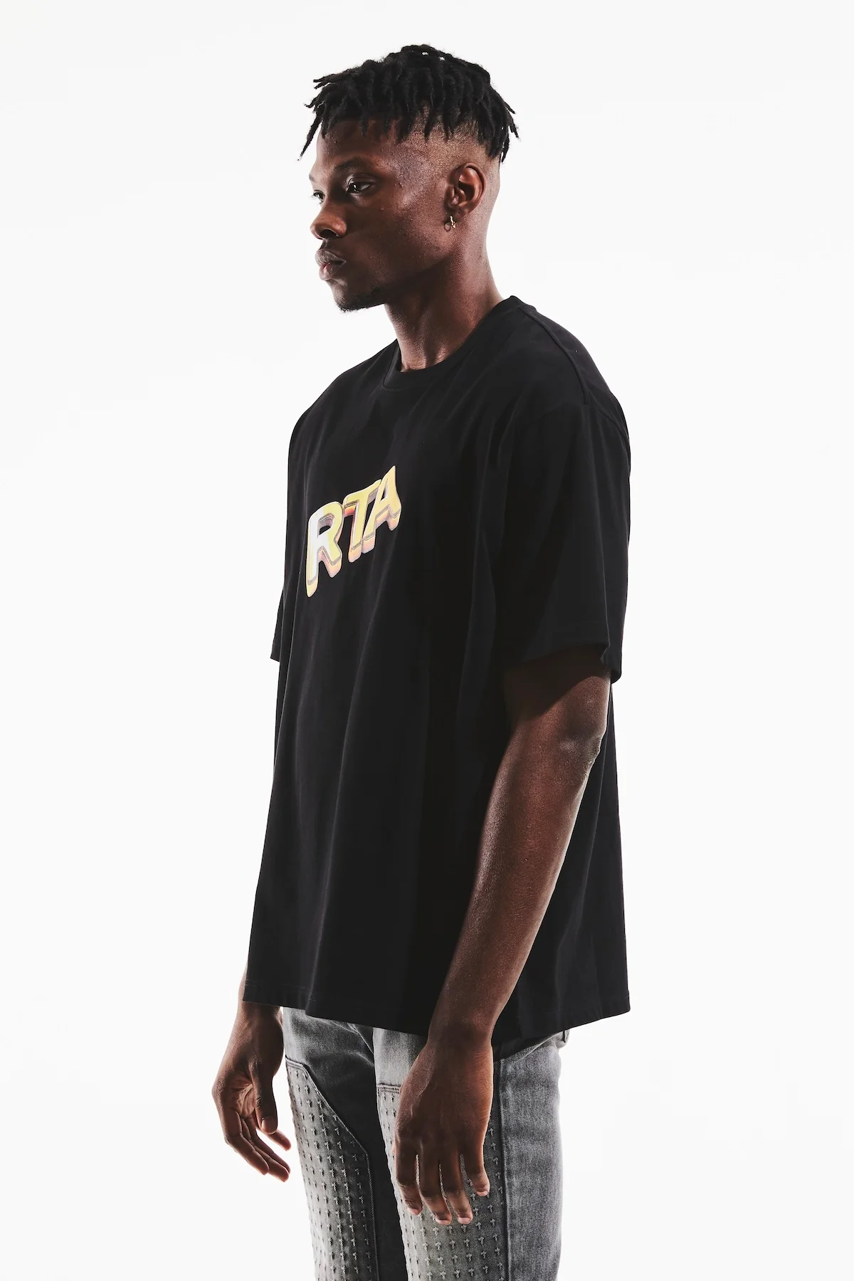 COLIN OVERSIZED SHORT SLEEVE TEE | BLACK CASH ONLY - Image 3