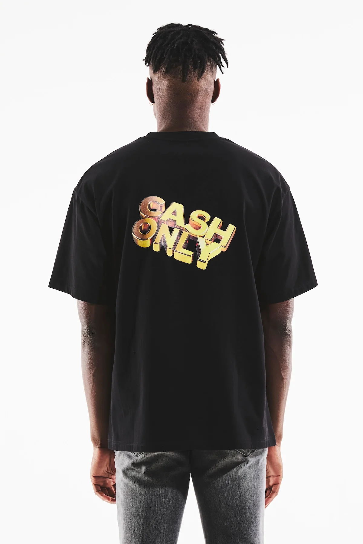 COLIN OVERSIZED SHORT SLEEVE TEE | BLACK CASH ONLY - Image 4