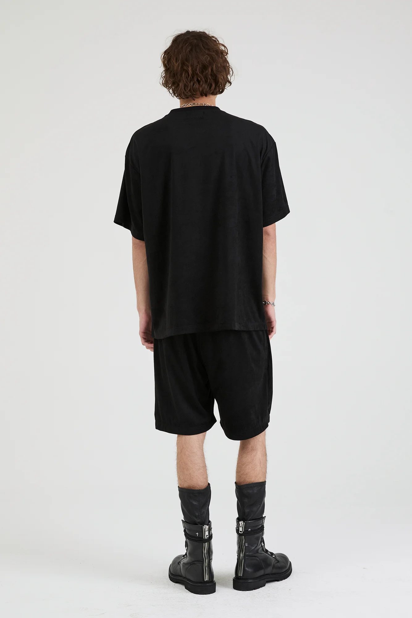 COLIN OVERSIZED SHORT SLEEVE TEE | BLACK SCRIPT LOGO - Image 4