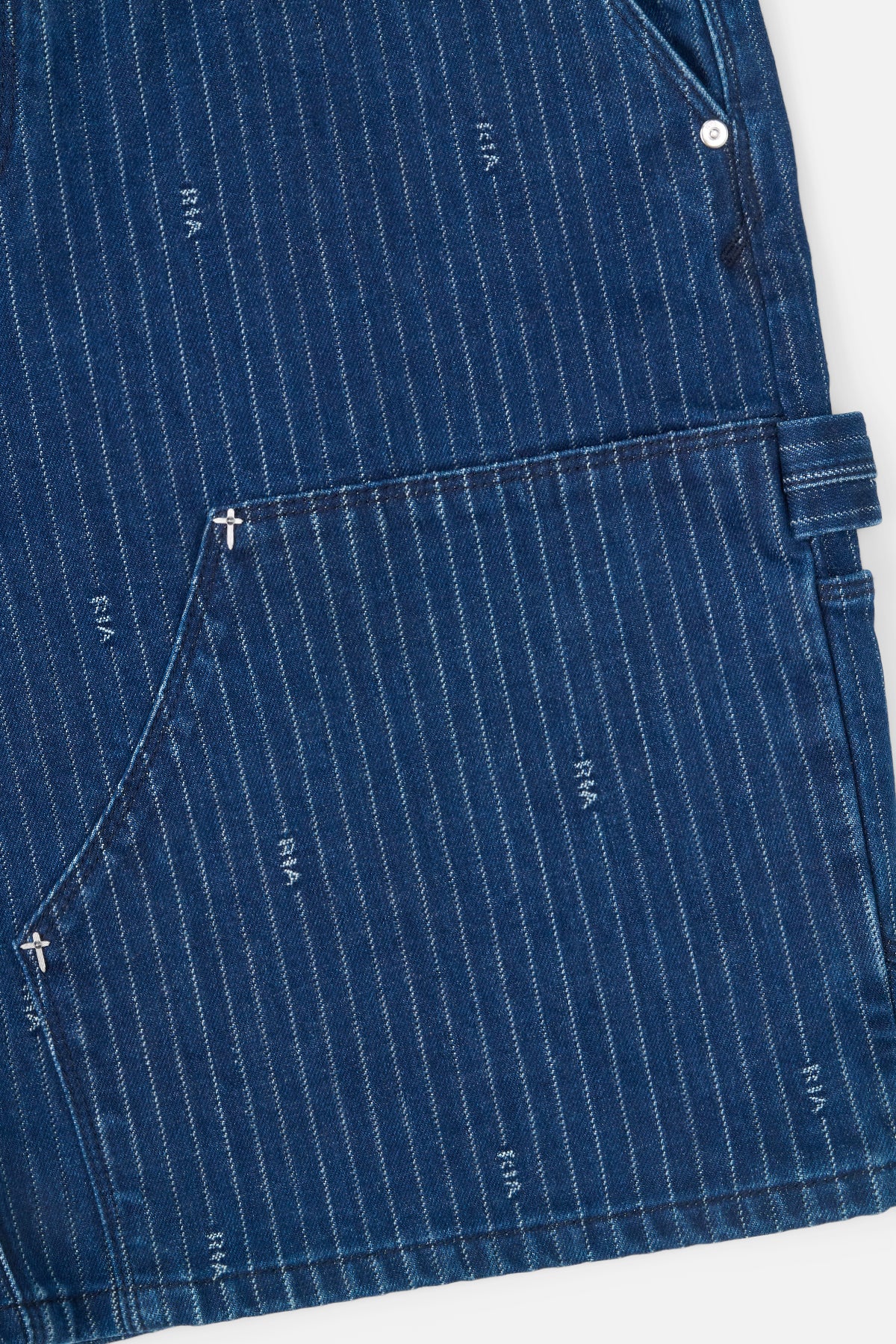 DANTE CARPENTER DENIM SHORT | BLUE PINSTRIPE RTA - Image 3