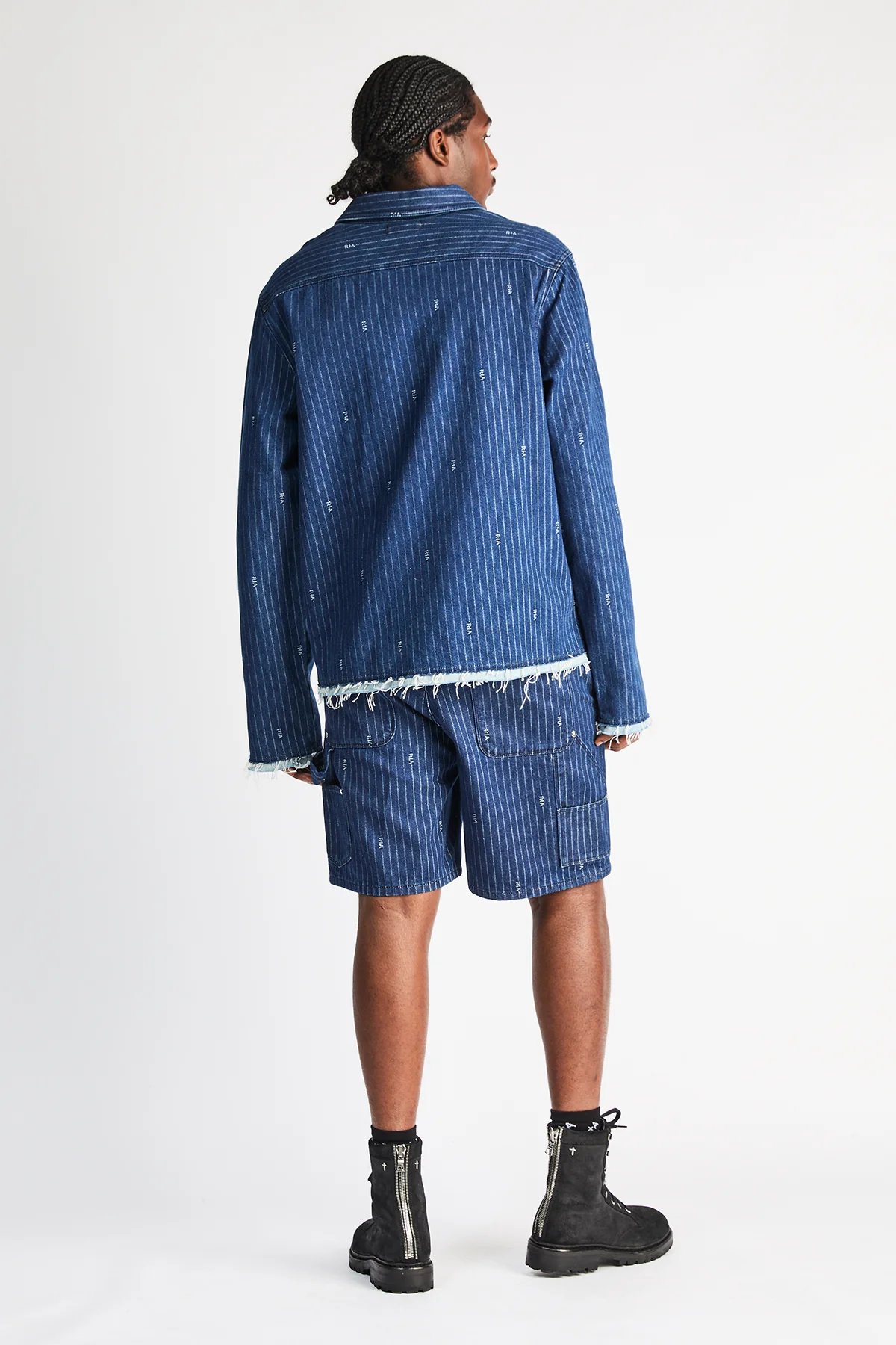 DANTE CARPENTER DENIM SHORT | BLUE PINSTRIPE RTA - Image 6