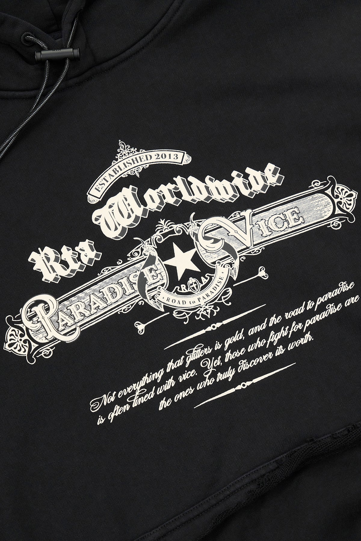 DION HOODIE | BLACK RETRO PARADISE - Image 4