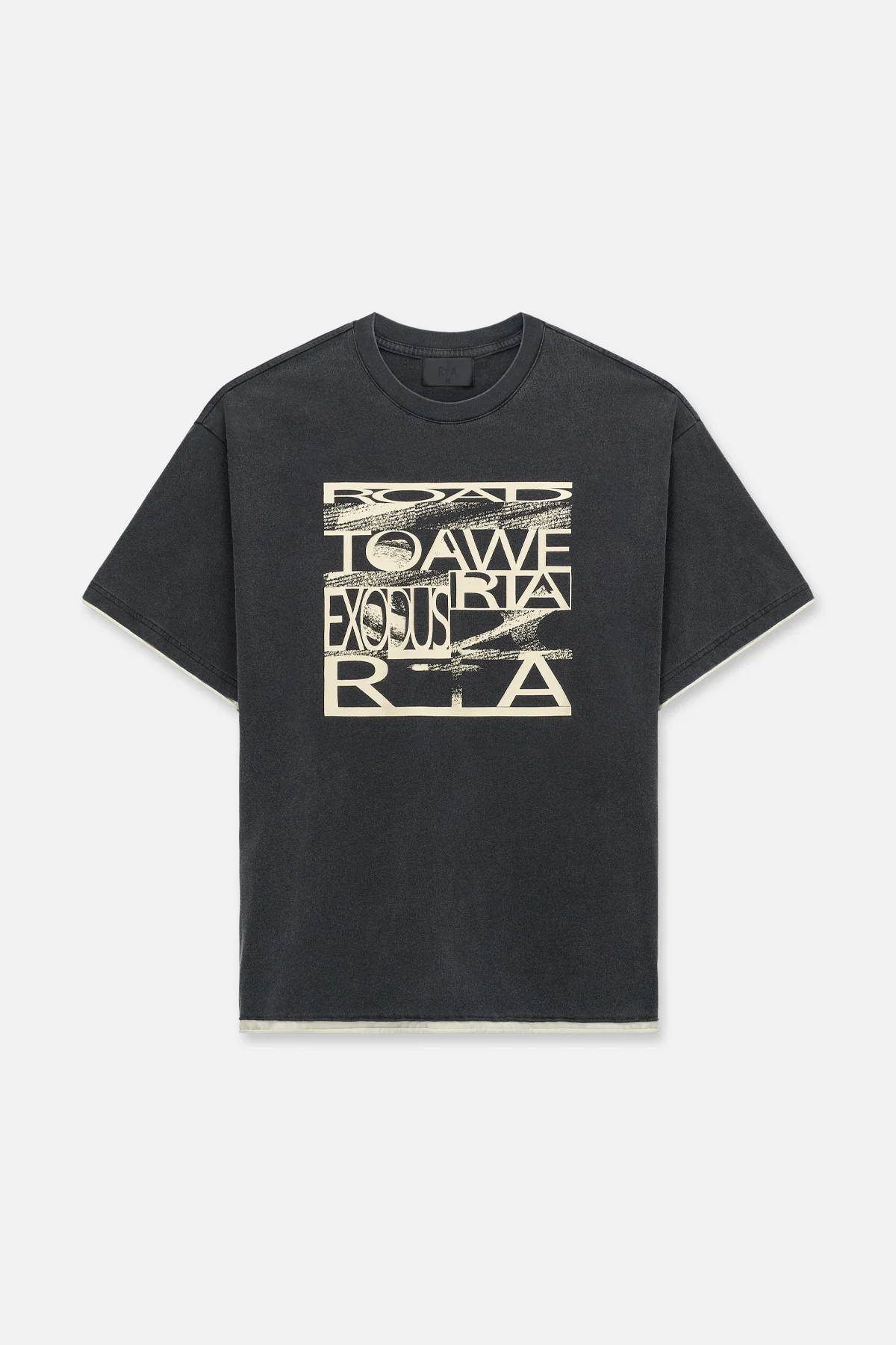 ELIAN DOUBLE LAYERED TEE | BLACK EXODUS - Image 2