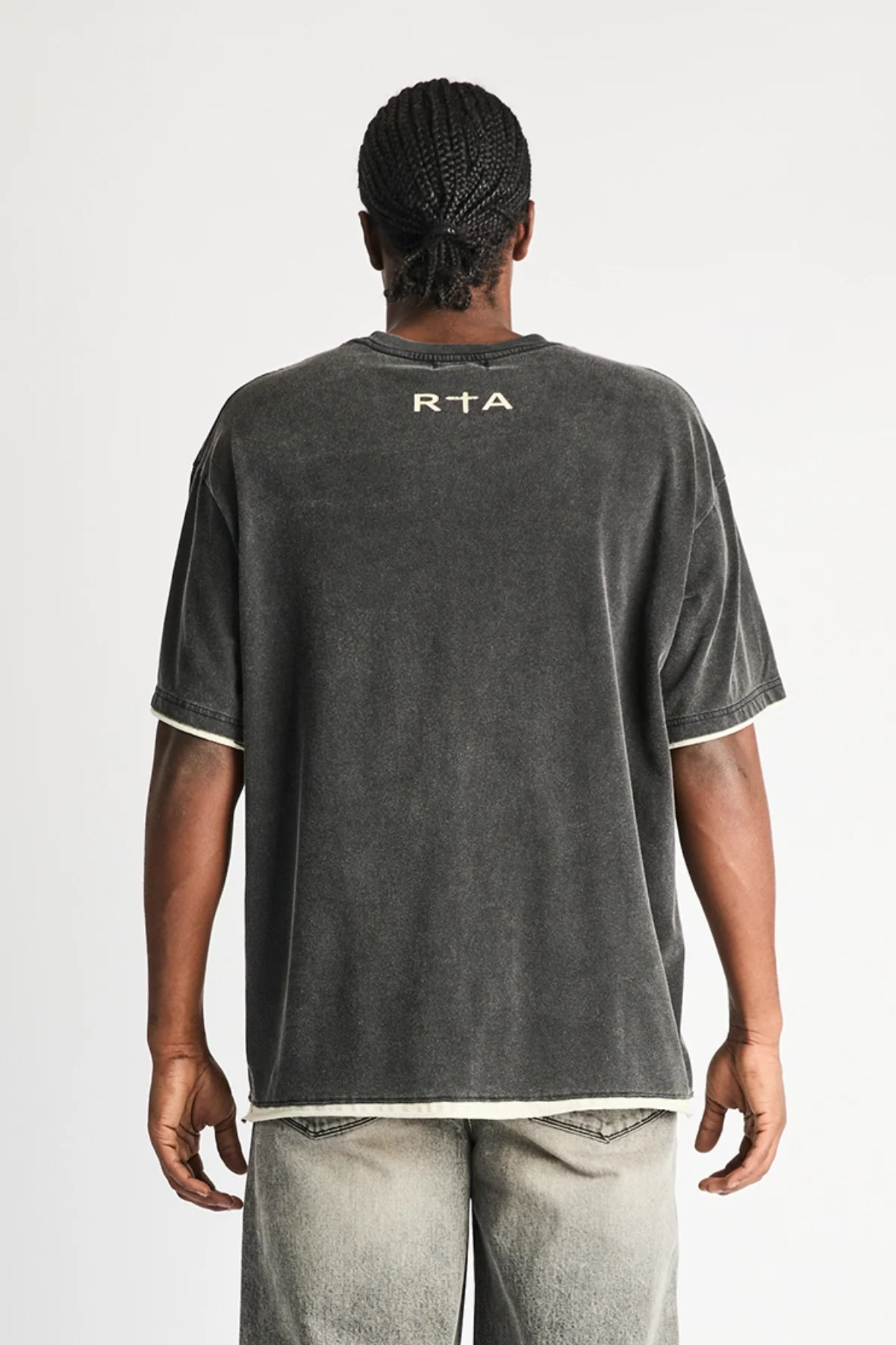 ELIAN DOUBLE LAYERED TEE | BLACK EXODUS - Image 7