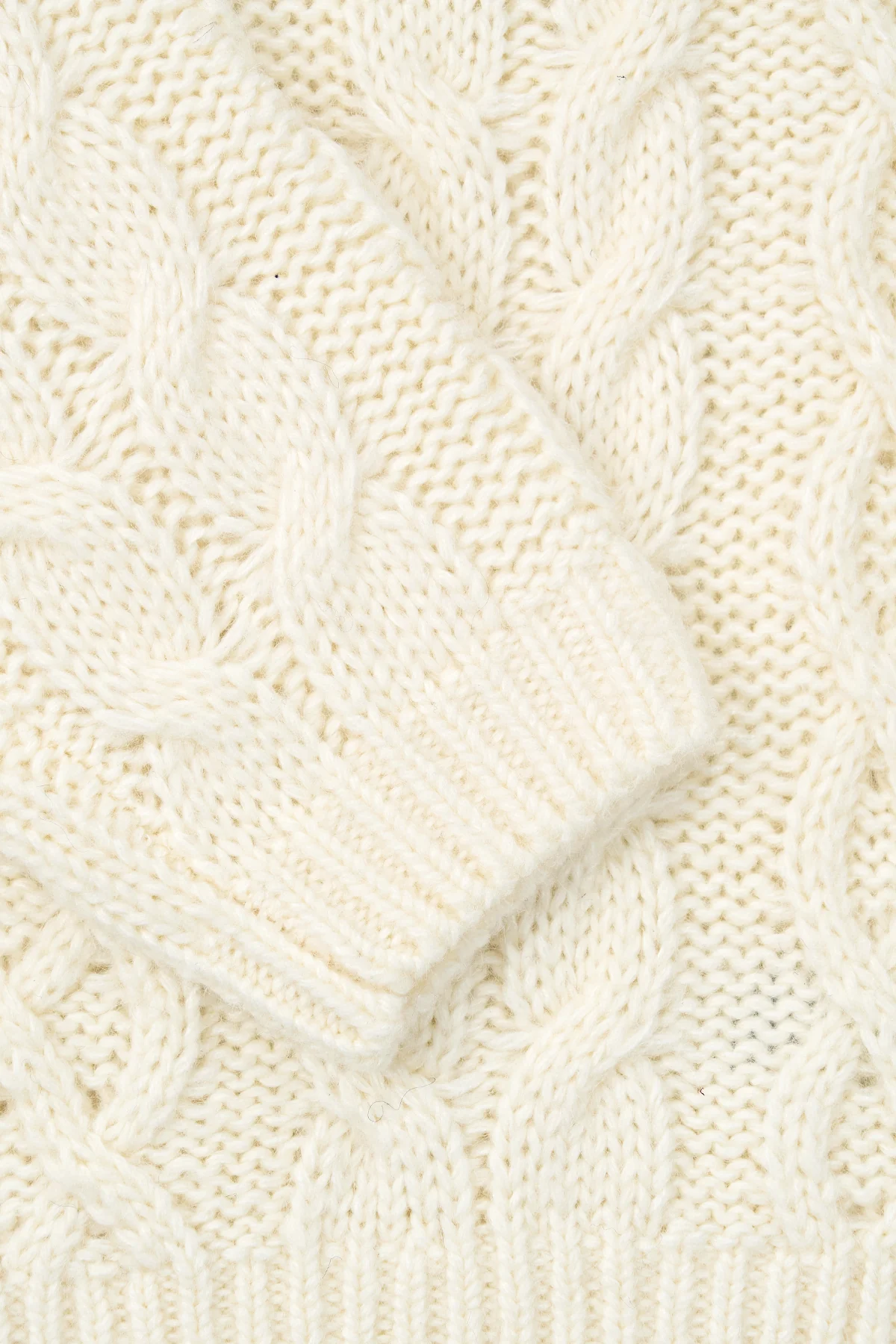 ETHAN CABLE KNIT SWEATER | WHITE CABLE KNIT - Image 4