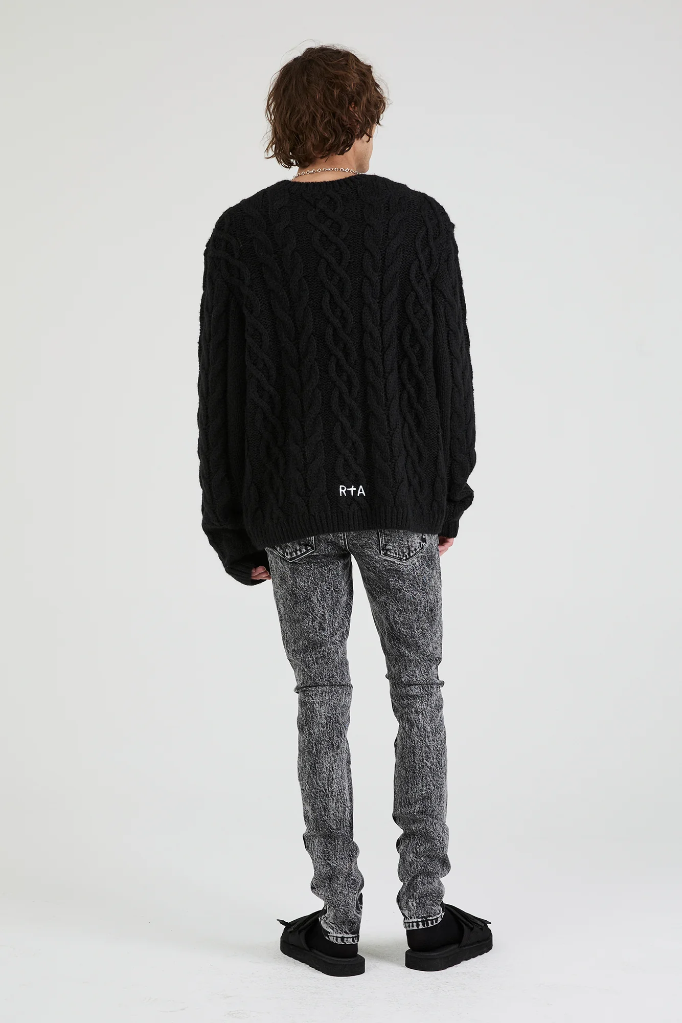 ETHAN SWEATER | BLACK CABLE KNIT - Image 5