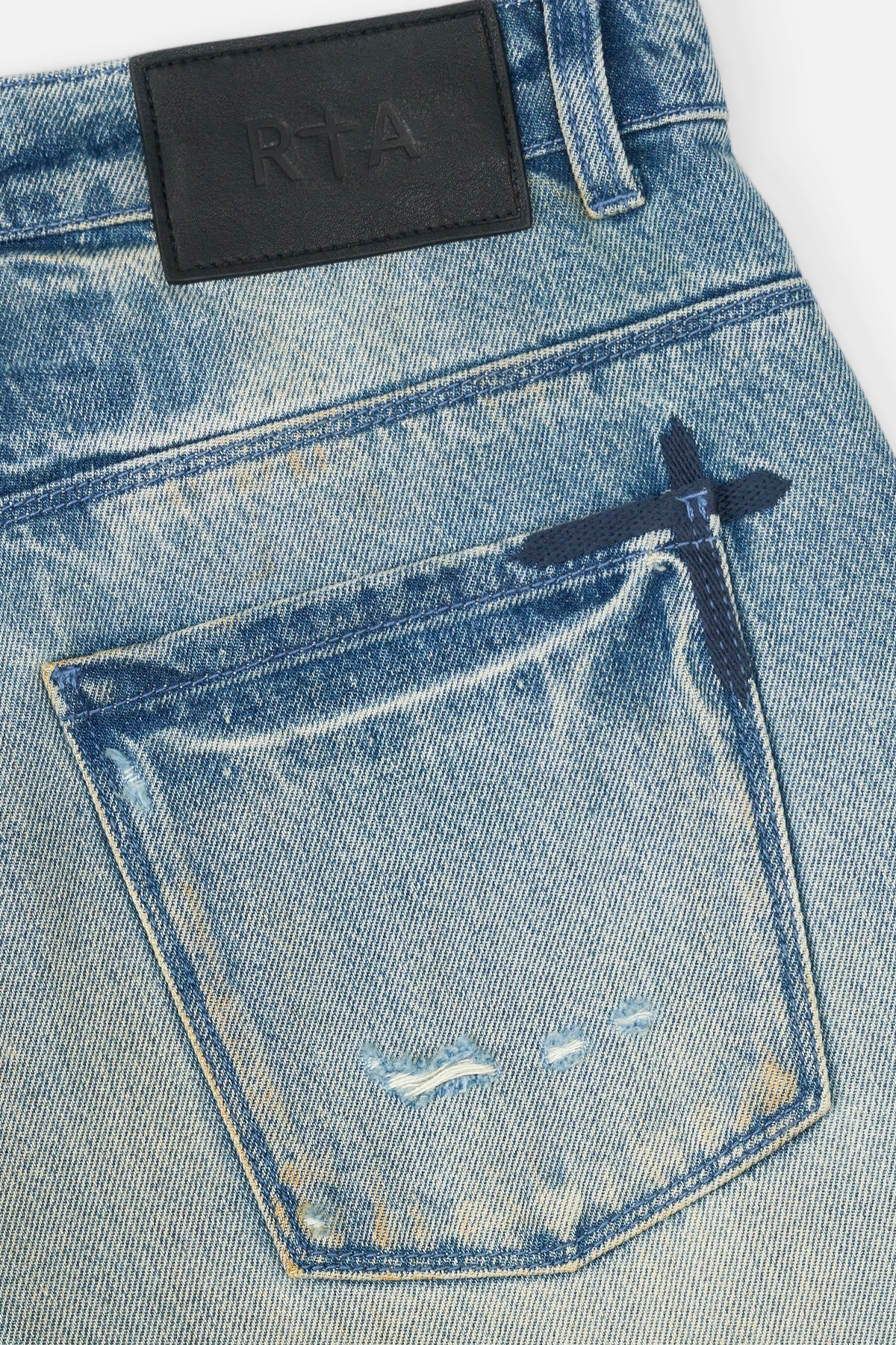 FRANCO RIPPED WIDE LEG JEAN | MUDDY SKY - Image 5