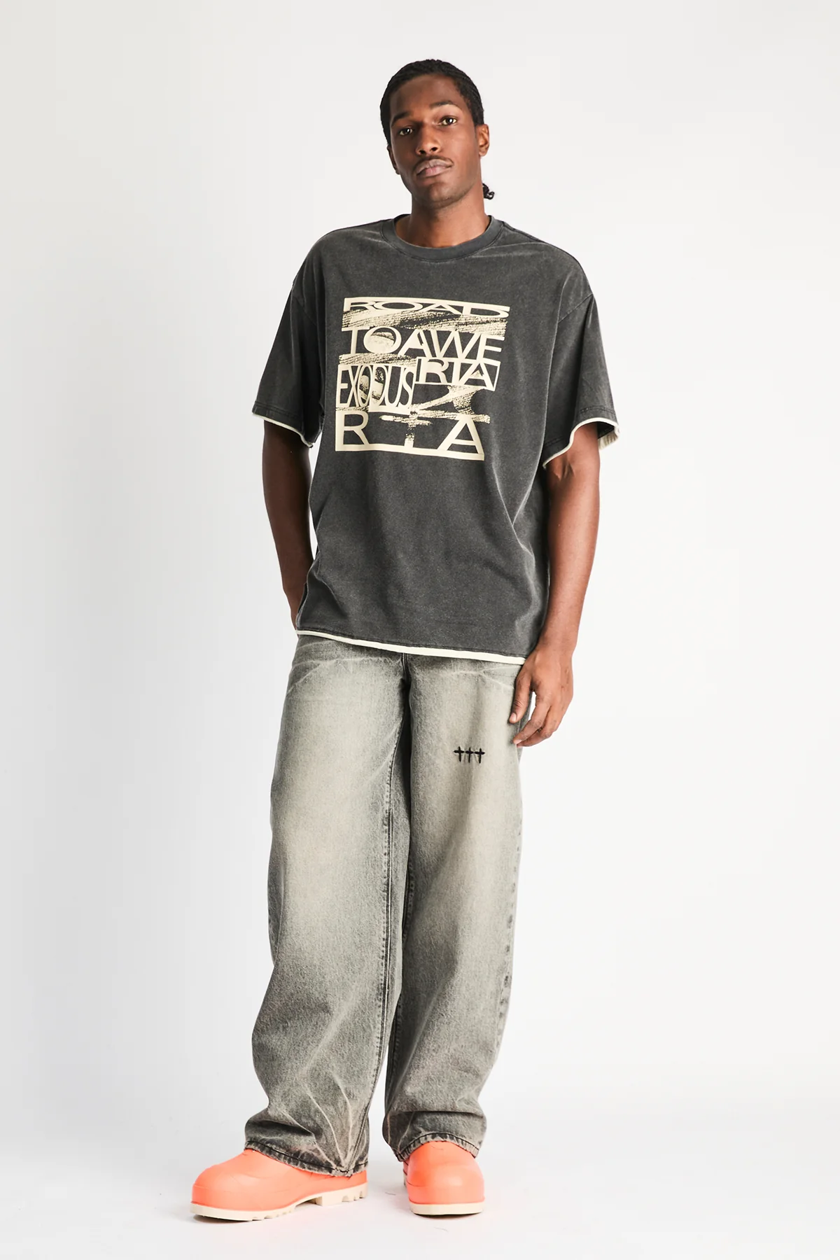 FRANCO WIDE LEG JEAN | IRON HAZE CROSS TRIAD - Image 6