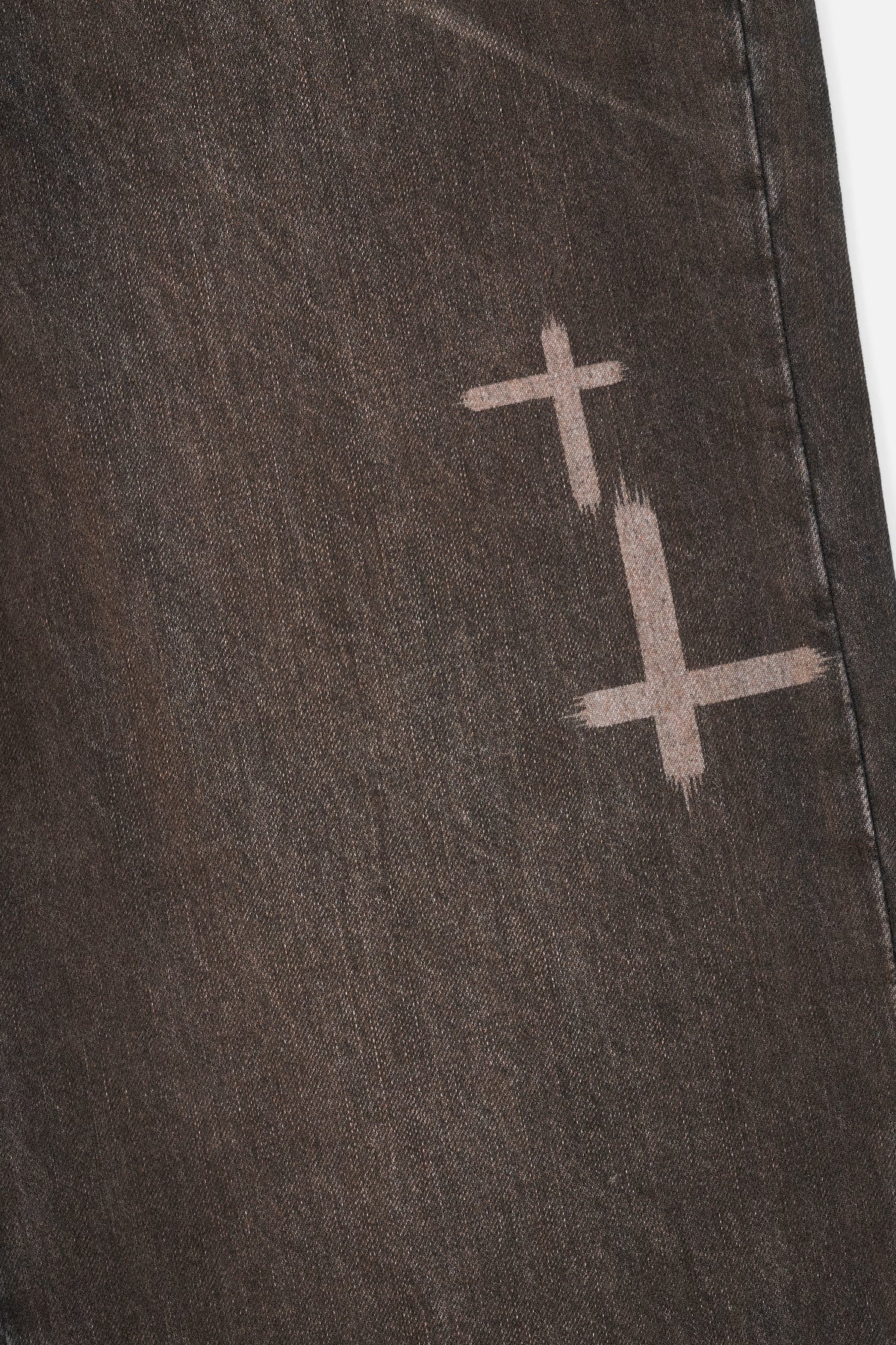 FRANCO WIDE LEG JEAN | MOCHA DRIFT CROSS CUT - Image 3