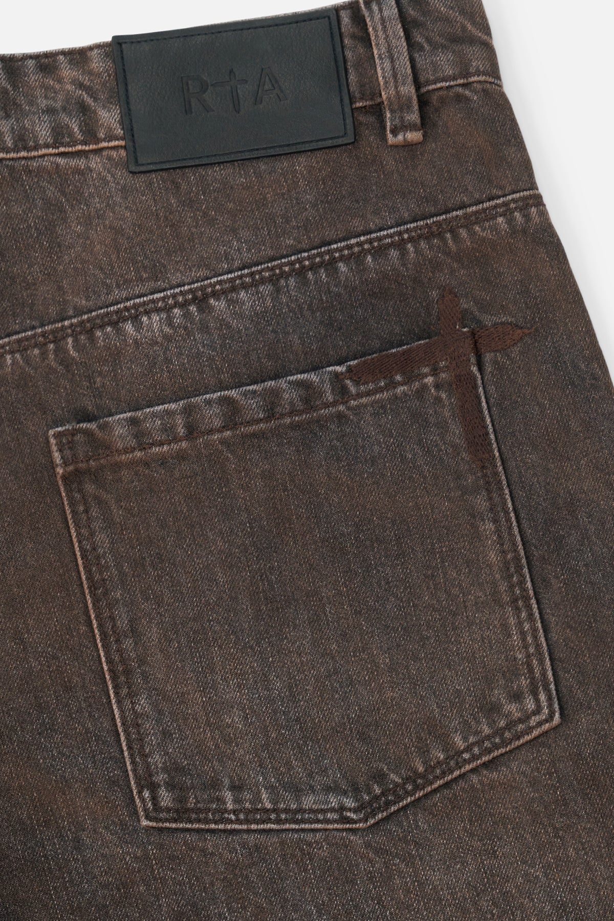 FRANCO WIDE LEG JEAN | MOCHA DRIFT CROSS CUT - Image 4