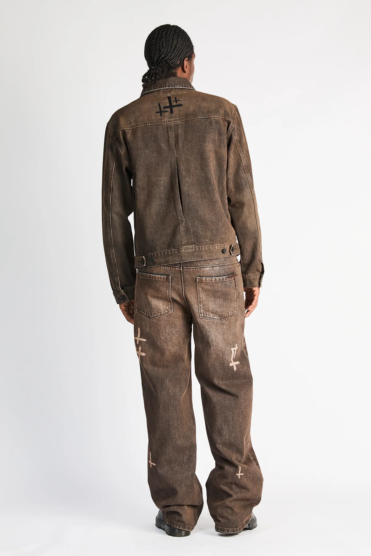 FRANCO WIDE LEG JEAN | MOCHA DRIFT CROSS CUT - Image 6