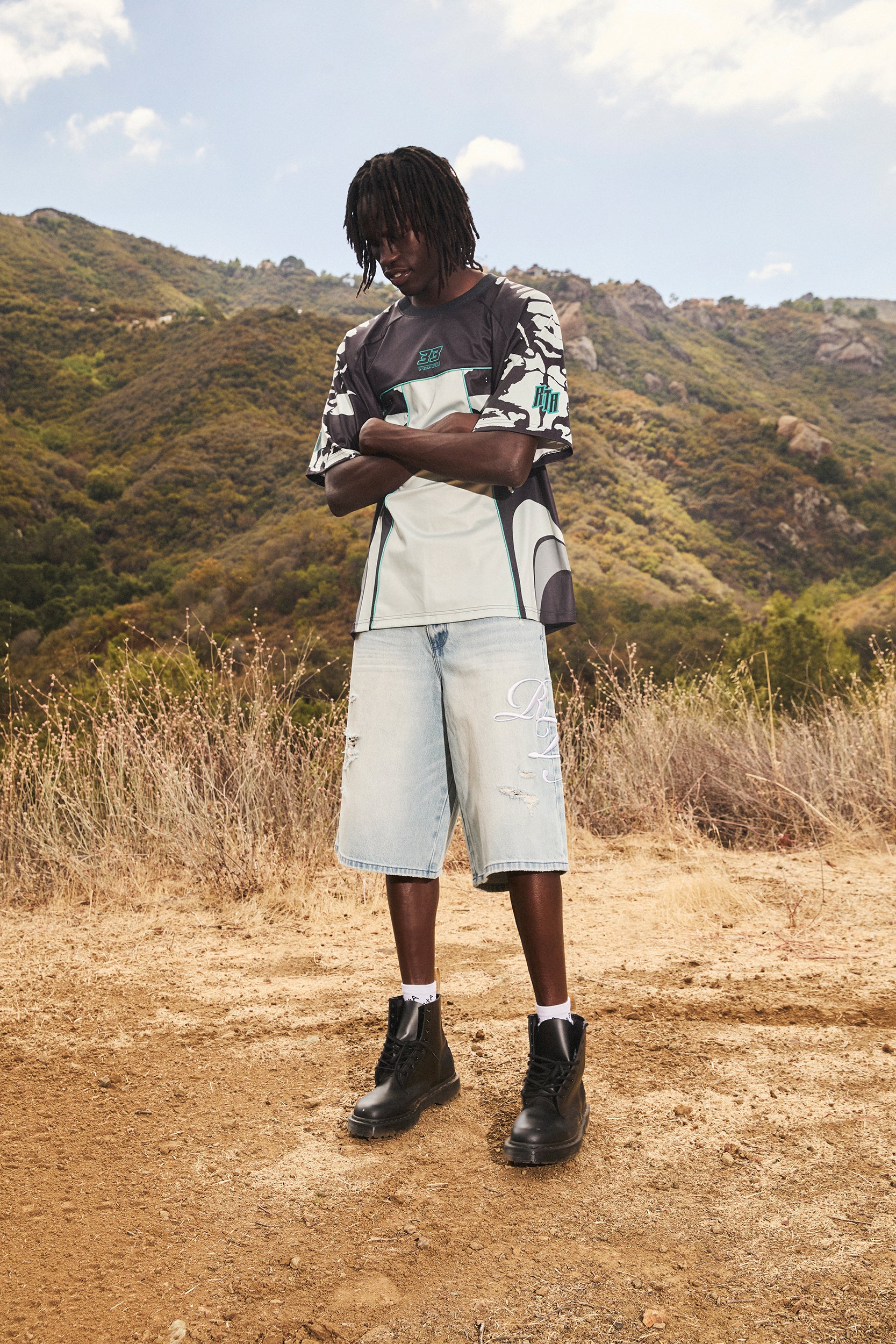 GUSTAVO DENIM SHORT | SOFT HORIZON CURSIVE - Image 8