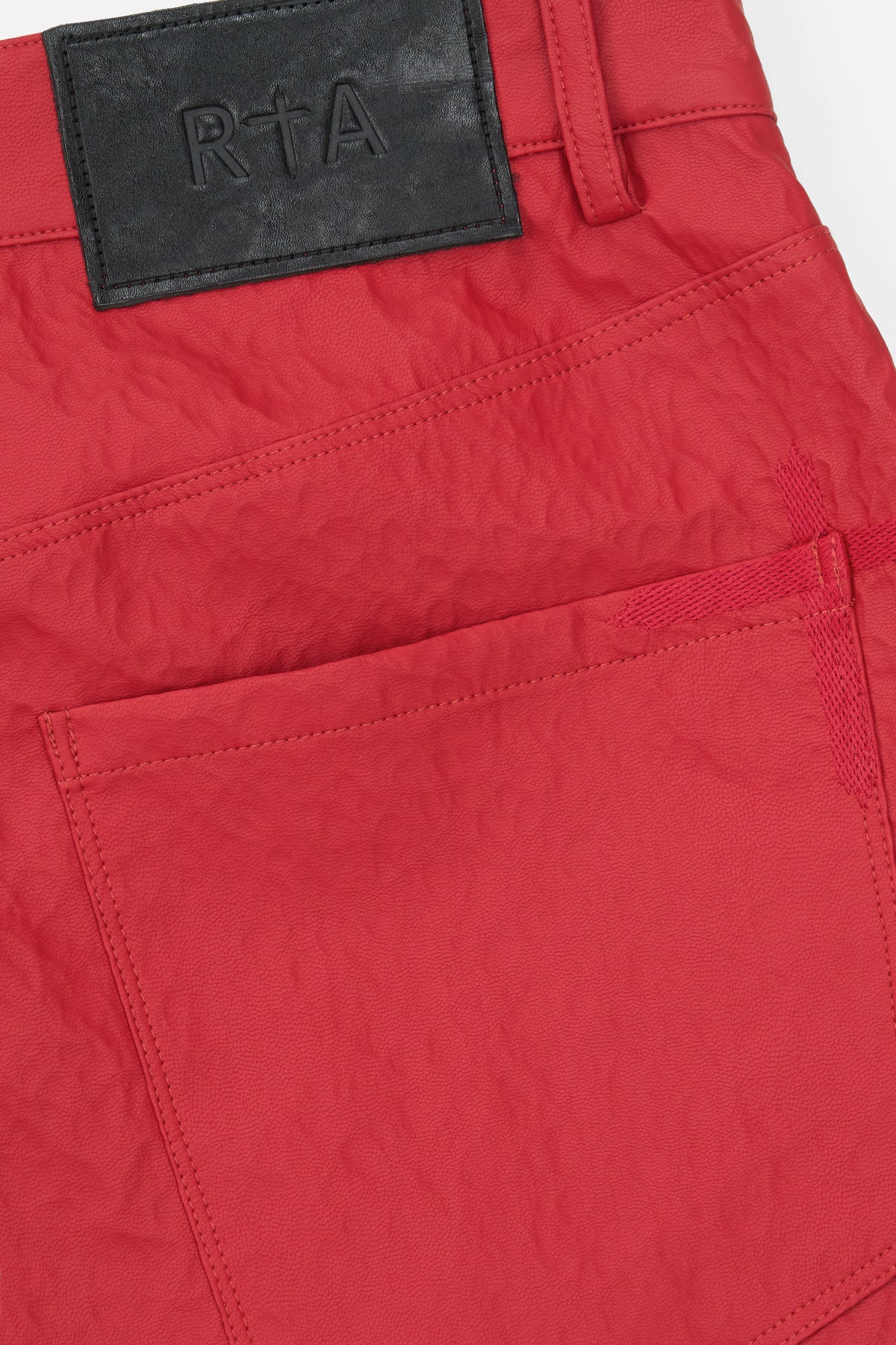 JAMIE FAUX LEATHER WIDE LEG PANT | CRIMSON RED - Image 6