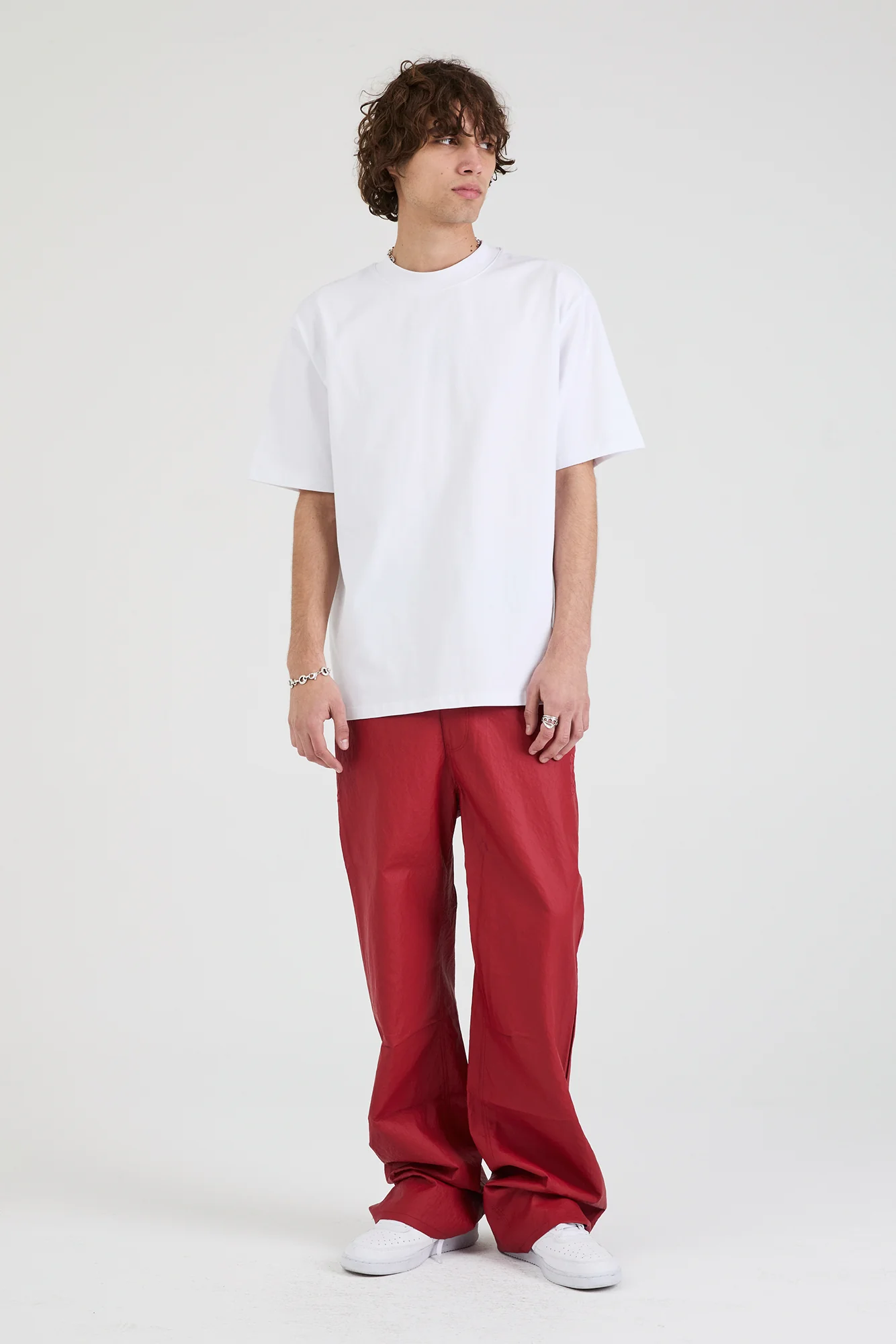 JAMIE FAUX LEATHER WIDE LEG PANT | CRIMSON RED - Image 7