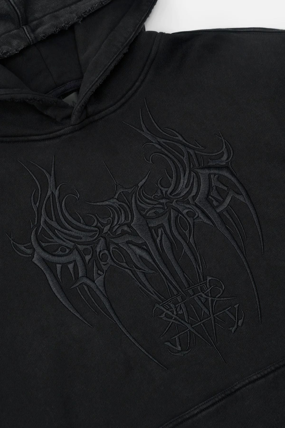 JORDAN OVERSIZED HOODIE | BLACK CYBER SIGILISM - Image 4