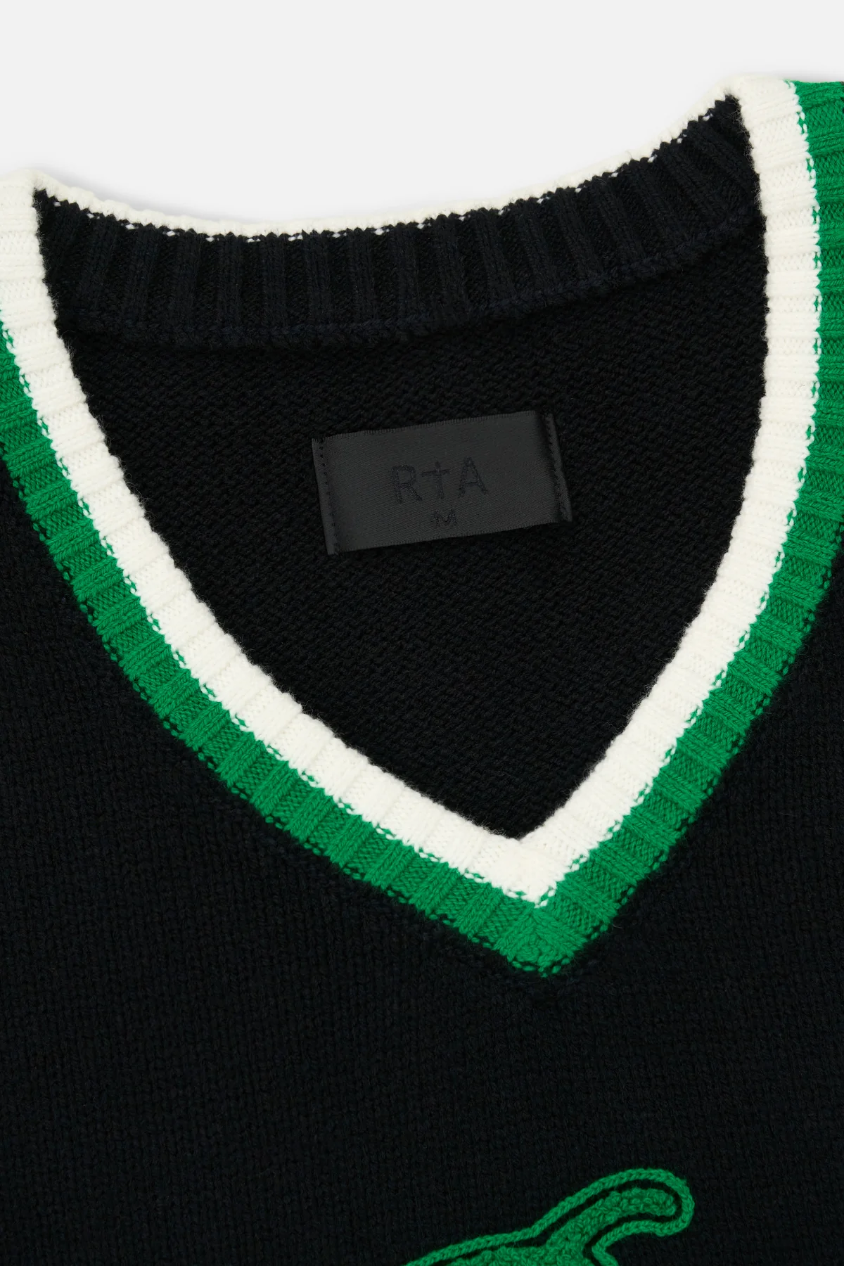 JOSHUA SWEATER | BLACK GREEN LOGO - Image 3