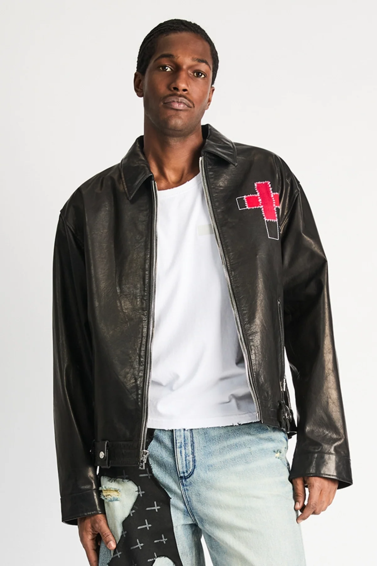 KAIRO LEATHER WORKWEAR JACKET | BLACK LAND - Image 5
