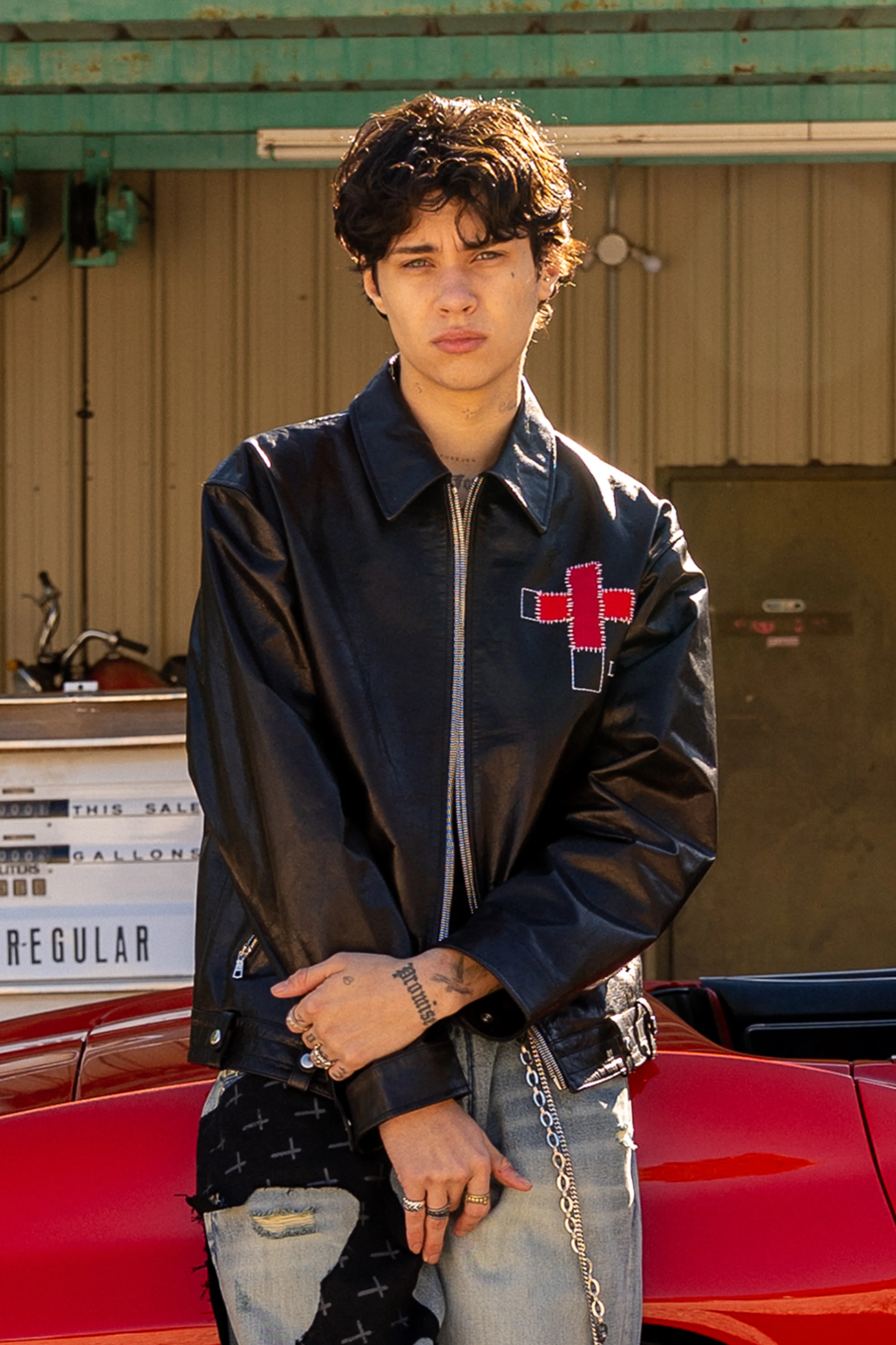 KAIRO LEATHER WORKWEAR JACKET | BLACK LAND - Image 7