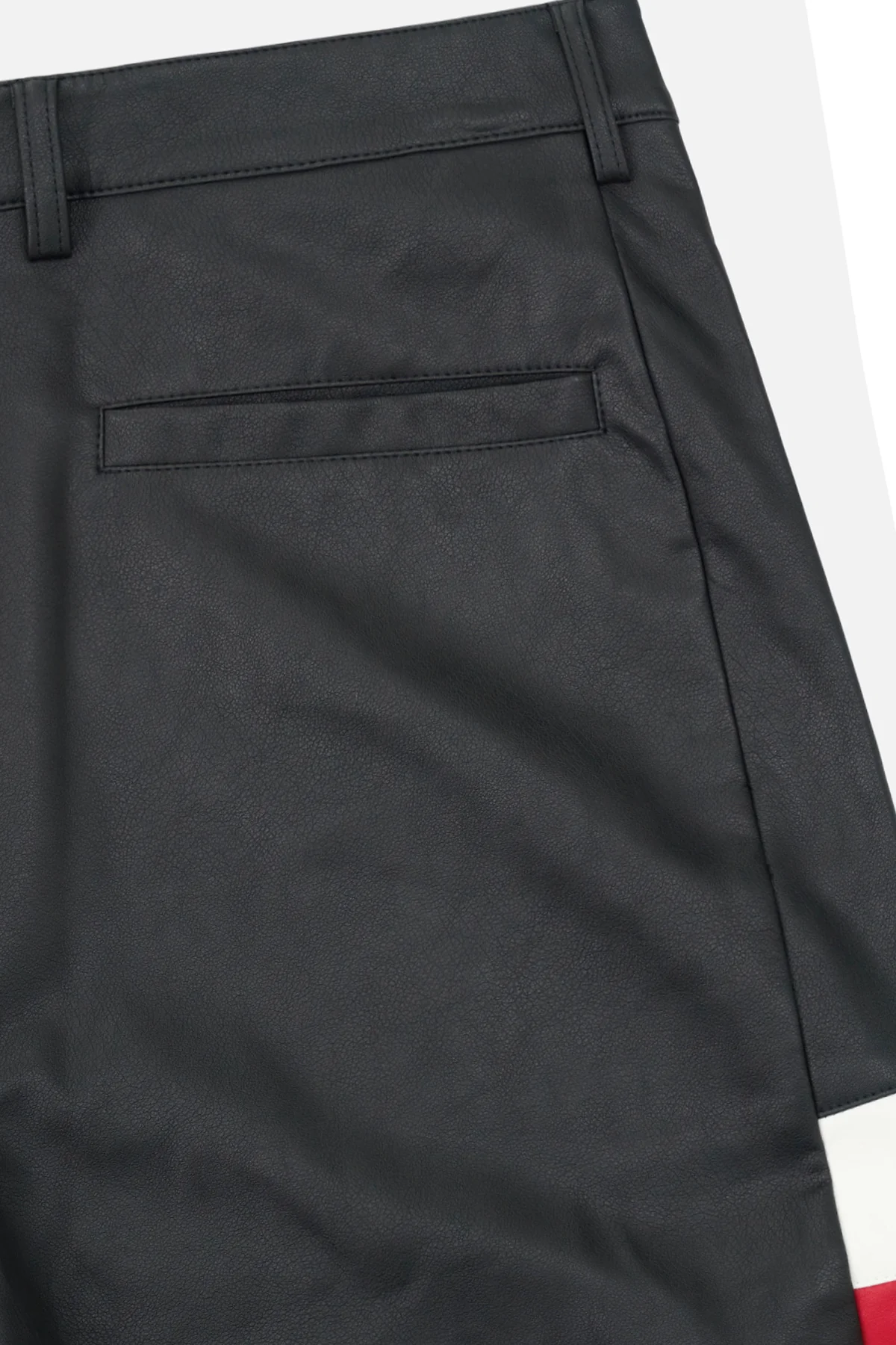 KIAN FAUX LEATHER MOTO PANT | BLACK WHITE MOTORSPORTS - Image 3