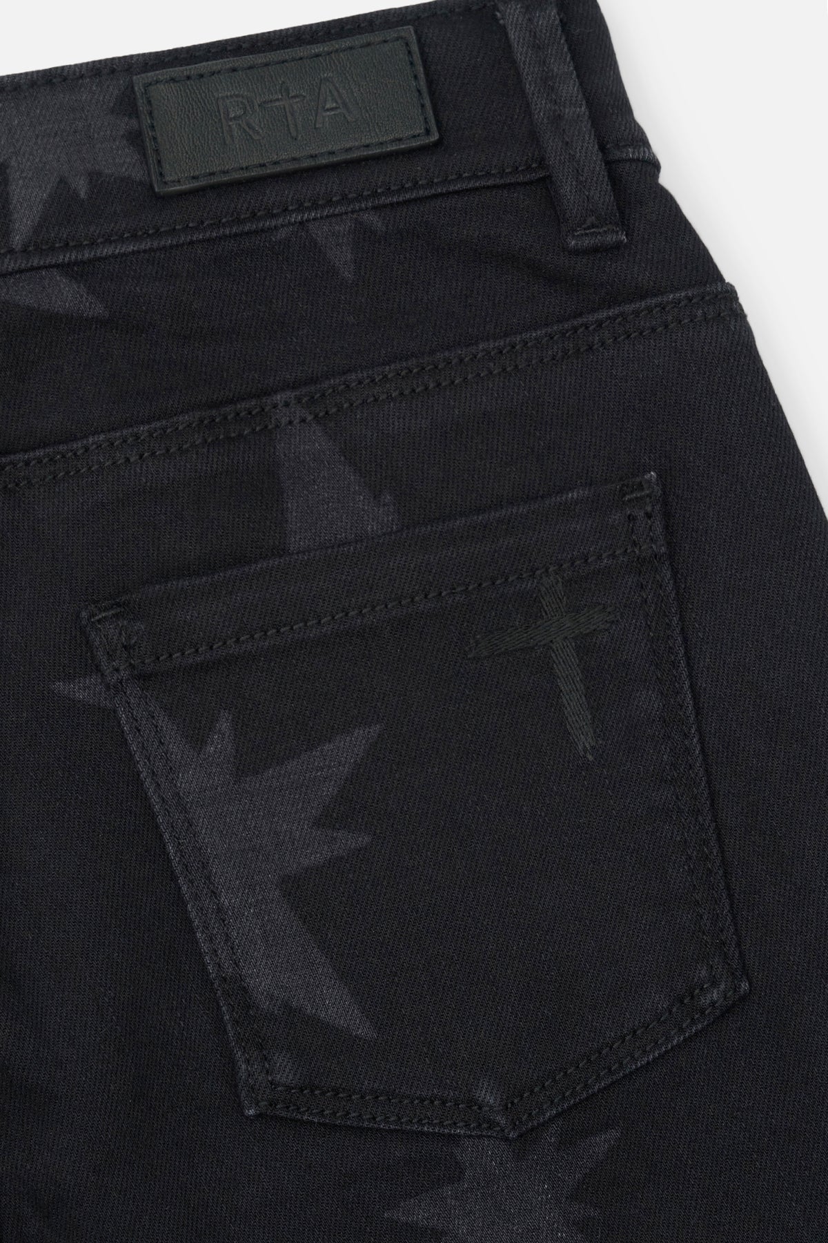 KIDS BENSON SKINNY JEAN | BLACK ALL OVER STAR - Image 4