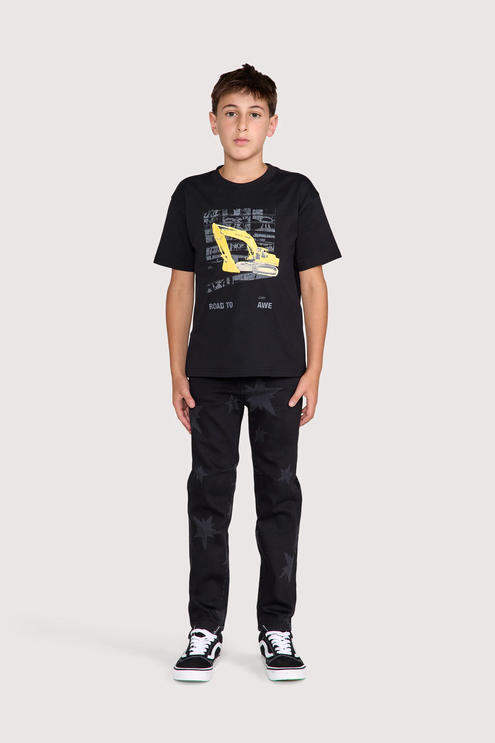 KIDS BENSON SKINNY JEAN | BLACK ALL OVER STAR - Image 5