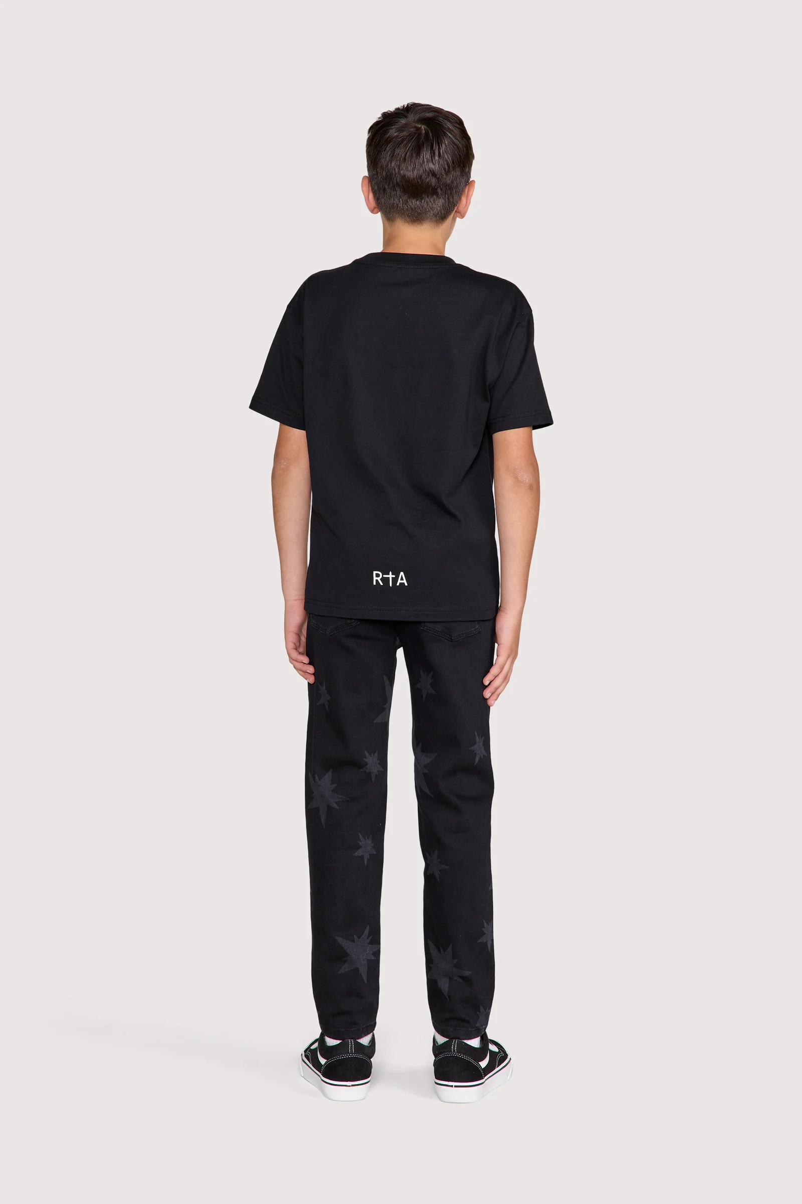 KIDS BENSON SKINNY JEAN | BLACK ALL OVER STAR - Image 6